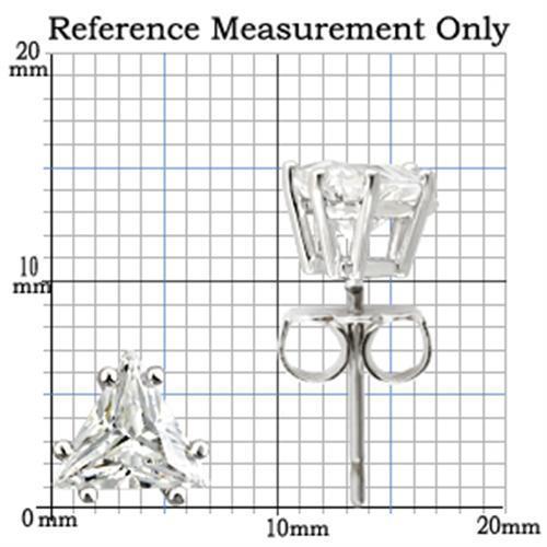 0W156 - Rhodium 925 Sterling Silver Earrings with AAA Grade CZ in