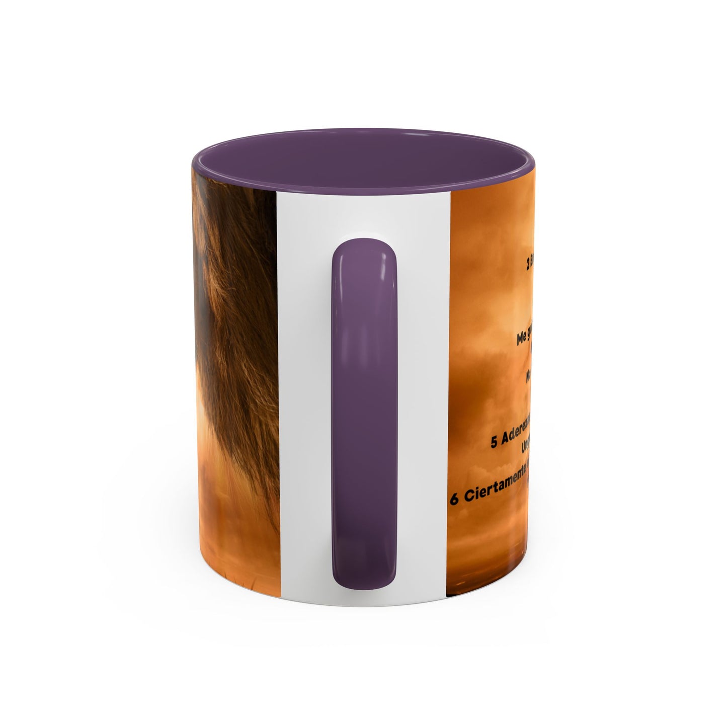 SALMO 23 Inspirational Lion Coffee Mug - Faith, Spirituality, Gift for Him/Her, Motivational Drinkware, Religious Home Decor