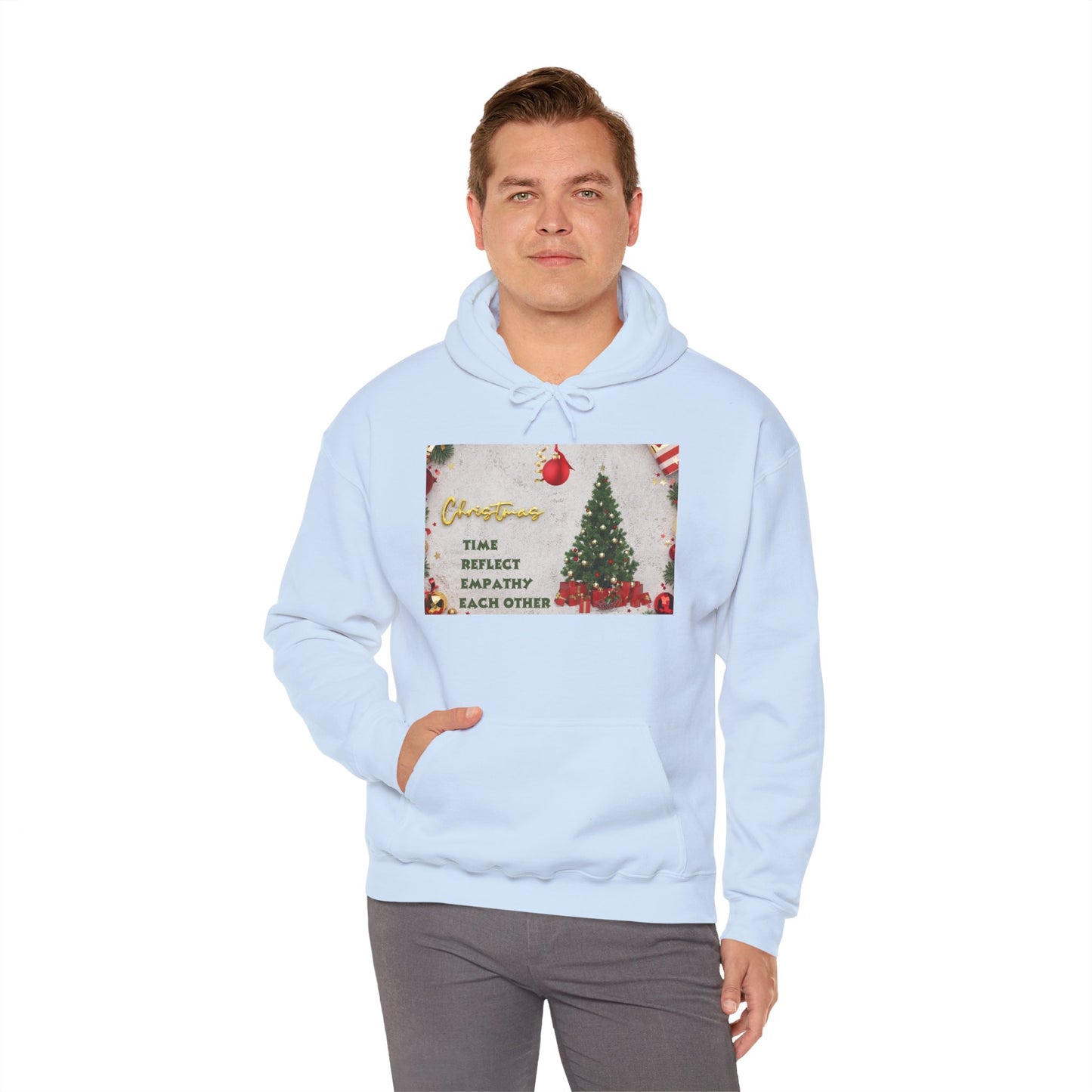 Christmas Vibe Hoodie, Festive Sweatshirt for Holiday Celebrations, Cozy Gift for Friends and Family, Unisex Winter Wear, Reflect Empathy