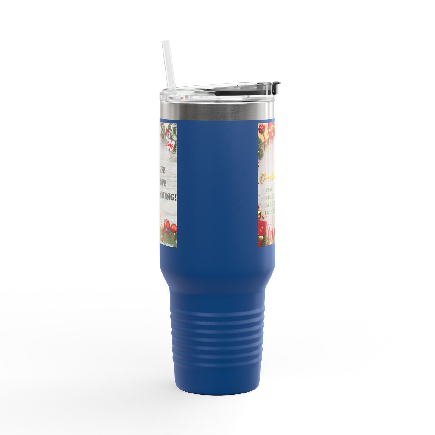 Holiday Insulated Travel Mug, 40oz | Christmas Gift, Travel Coffee Cup, Winter Drinkware, Reusable Mug, Eco-Friendly Beverage Container