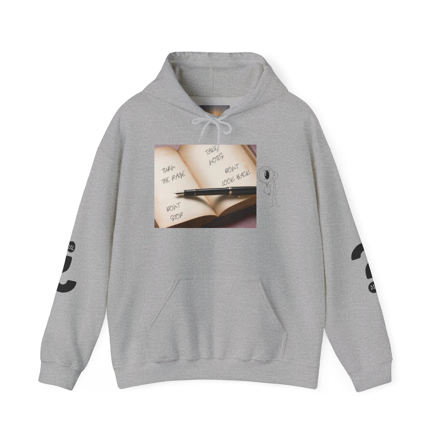 TURN THE PAGE Inspirational Quote Hoodie, Cozy Sweatshirt for Writers, Motivational Gift, Book Lover Apparel, Perfect for Holidays