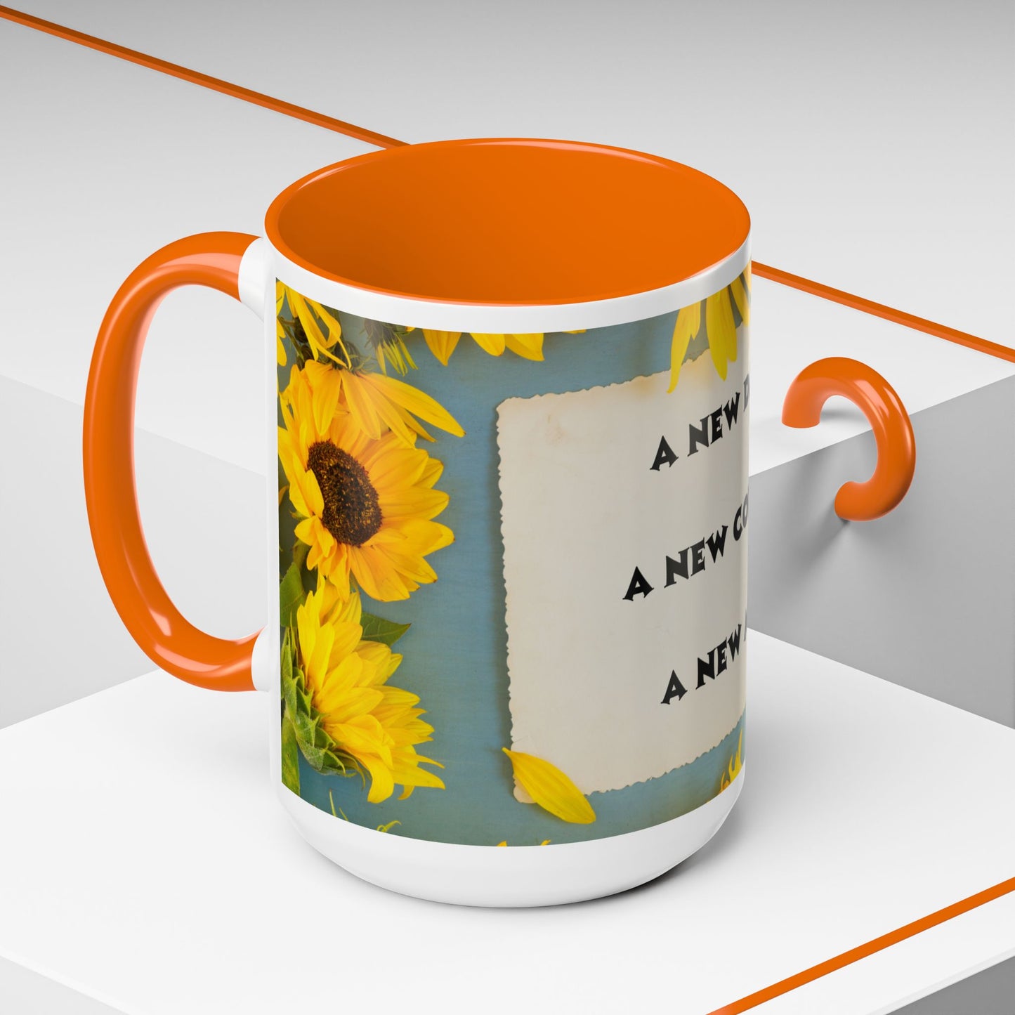 A NEW COFFEE A NEW DAY A NEW ME... Accent Coffee Mug, 11oz