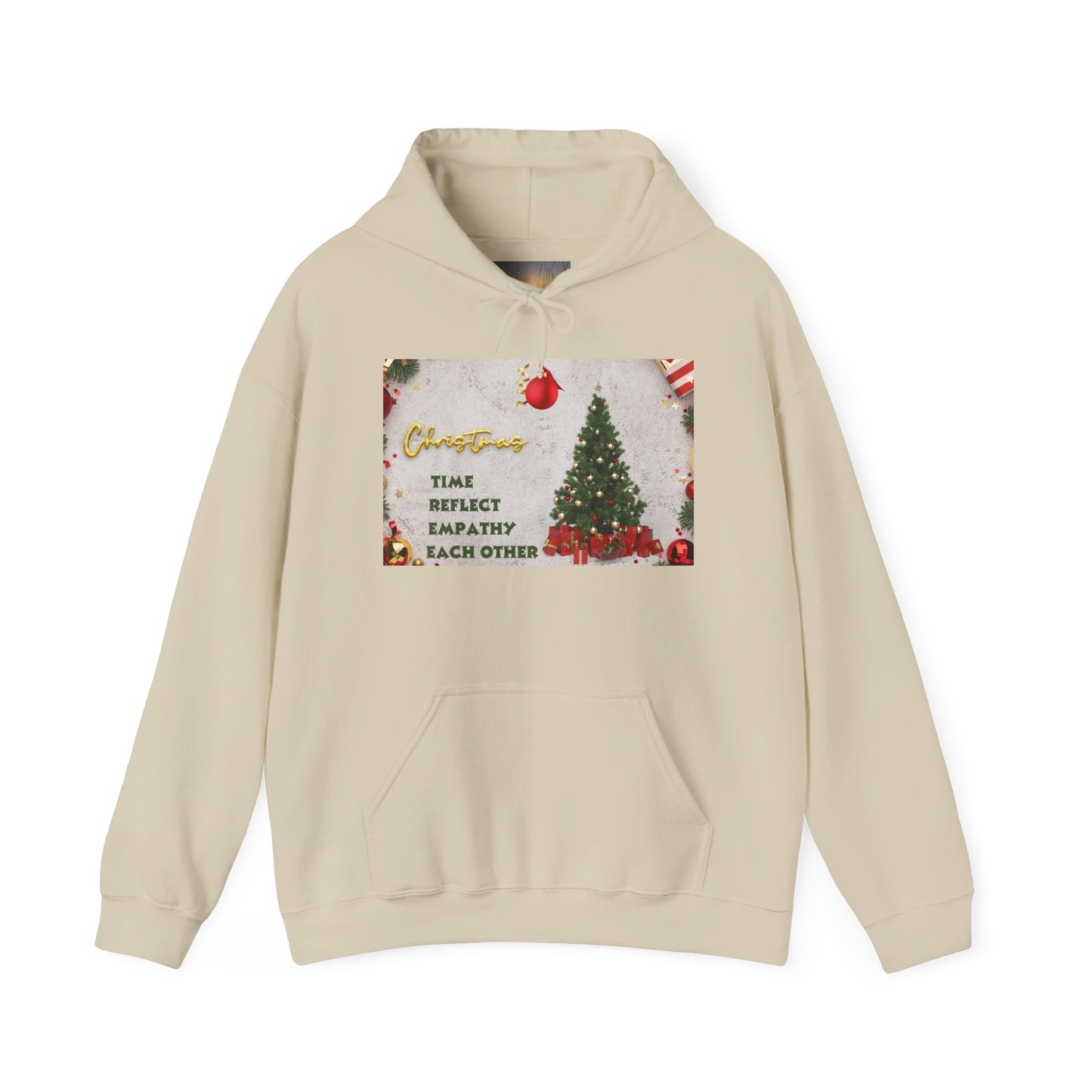 Christmas Vibe Hoodie, Festive Sweatshirt for Holiday Celebrations, Cozy Gift for Friends and Family, Unisex Winter Wear, Reflect Empathy