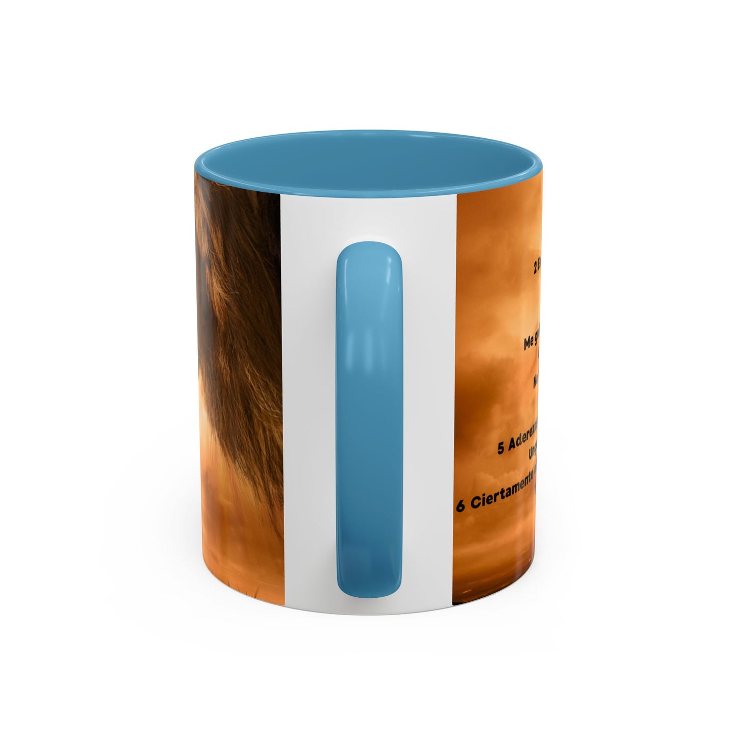 SALMO 23 Inspirational Lion Coffee Mug - Faith, Spirituality, Gift for Him/Her, Motivational Drinkware, Religious Home Decor