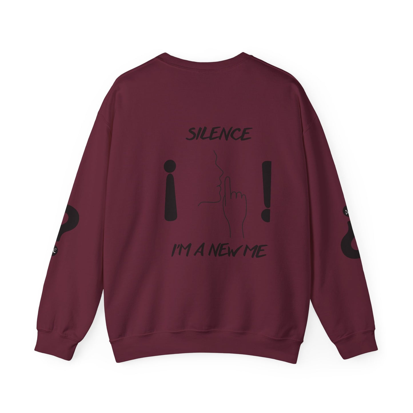 SHHH! SILENCE Unisex Humor Crewneck Sweatshirt: Funny Silence Design, Perfect for Gifting, Casual Wear, Birthday, Holidays, Conversation Starter
