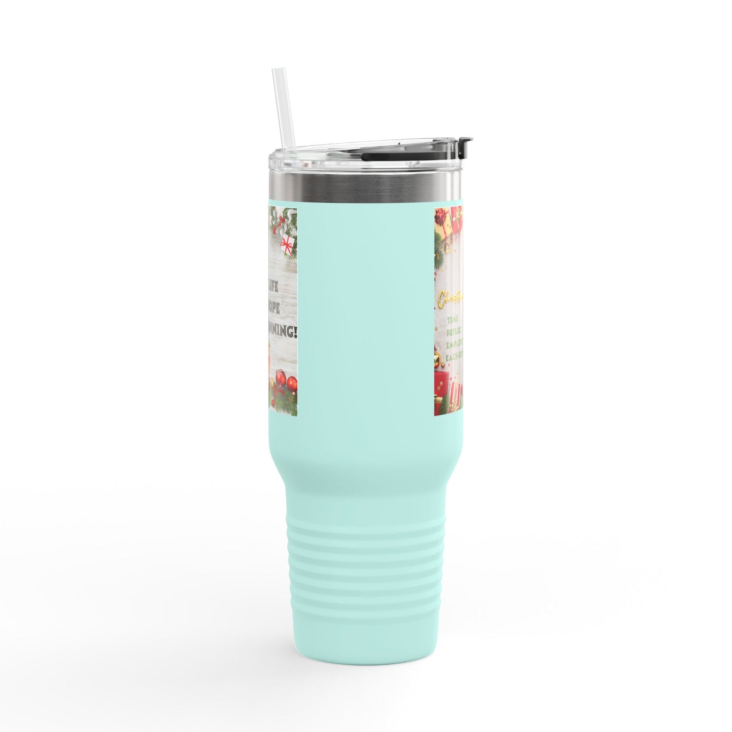 Holiday Insulated Travel Mug, 40oz | Christmas Gift, Travel Coffee Cup, Winter Drinkware, Reusable Mug, Eco-Friendly Beverage Container