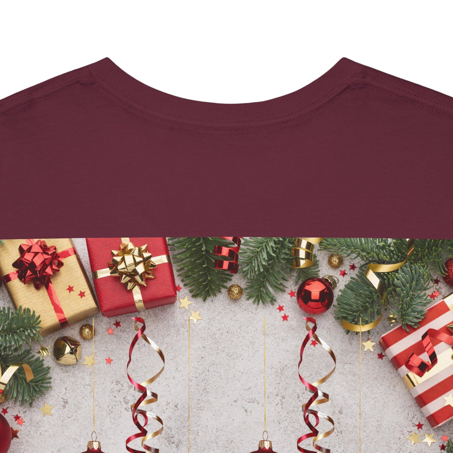 Christmas-Themed Unisex Heavy Cotton Tee, Holiday Gift, Festive Apparel, Family Gatherings, New Year Celebrations, Cute Christmas Shirt