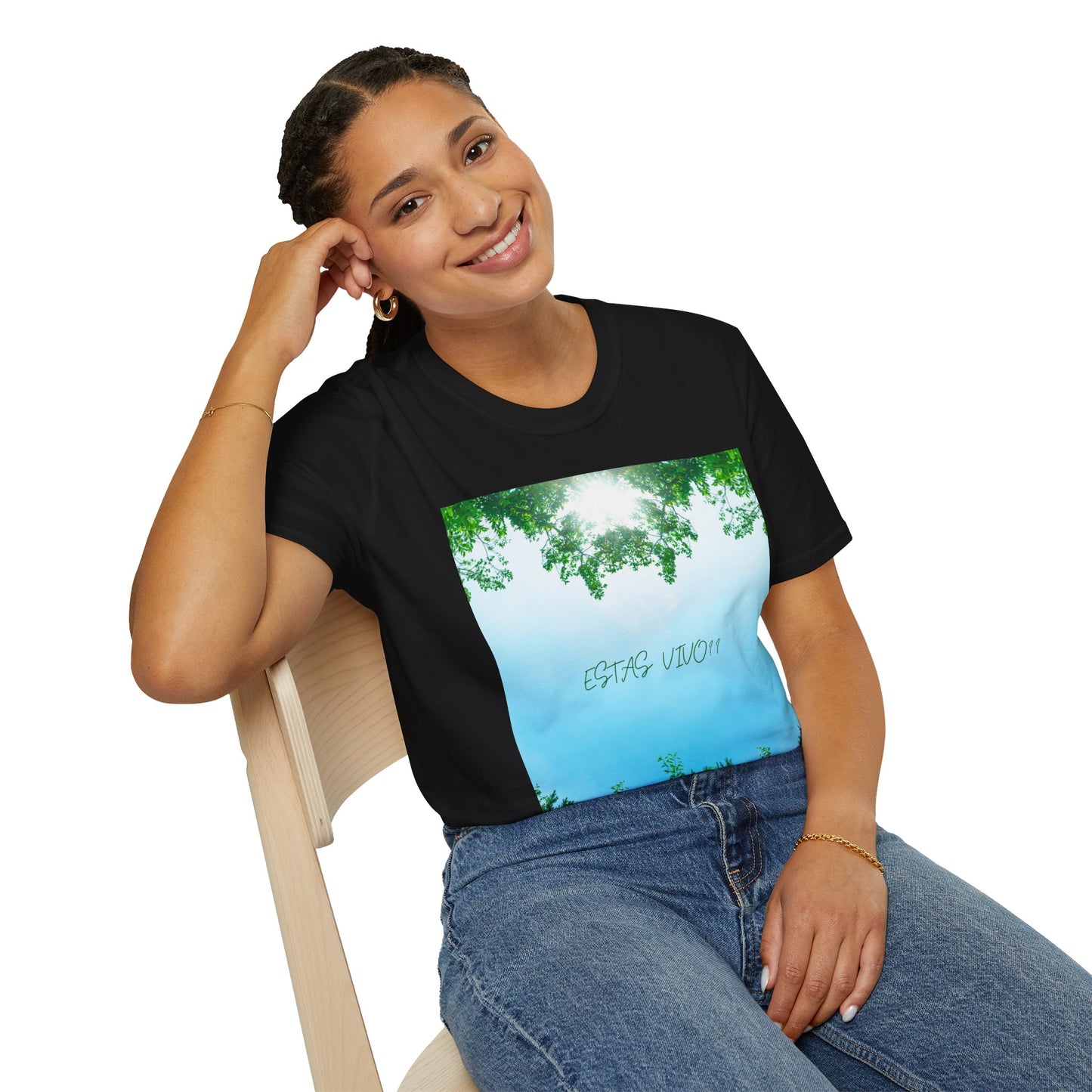 ESTAS VIVO? Serene Nature T-Shirt, Yoga Wear, Mindfulness Tee, Inspirational Shirt, Relaxation Gift, Unisex Summer Top
