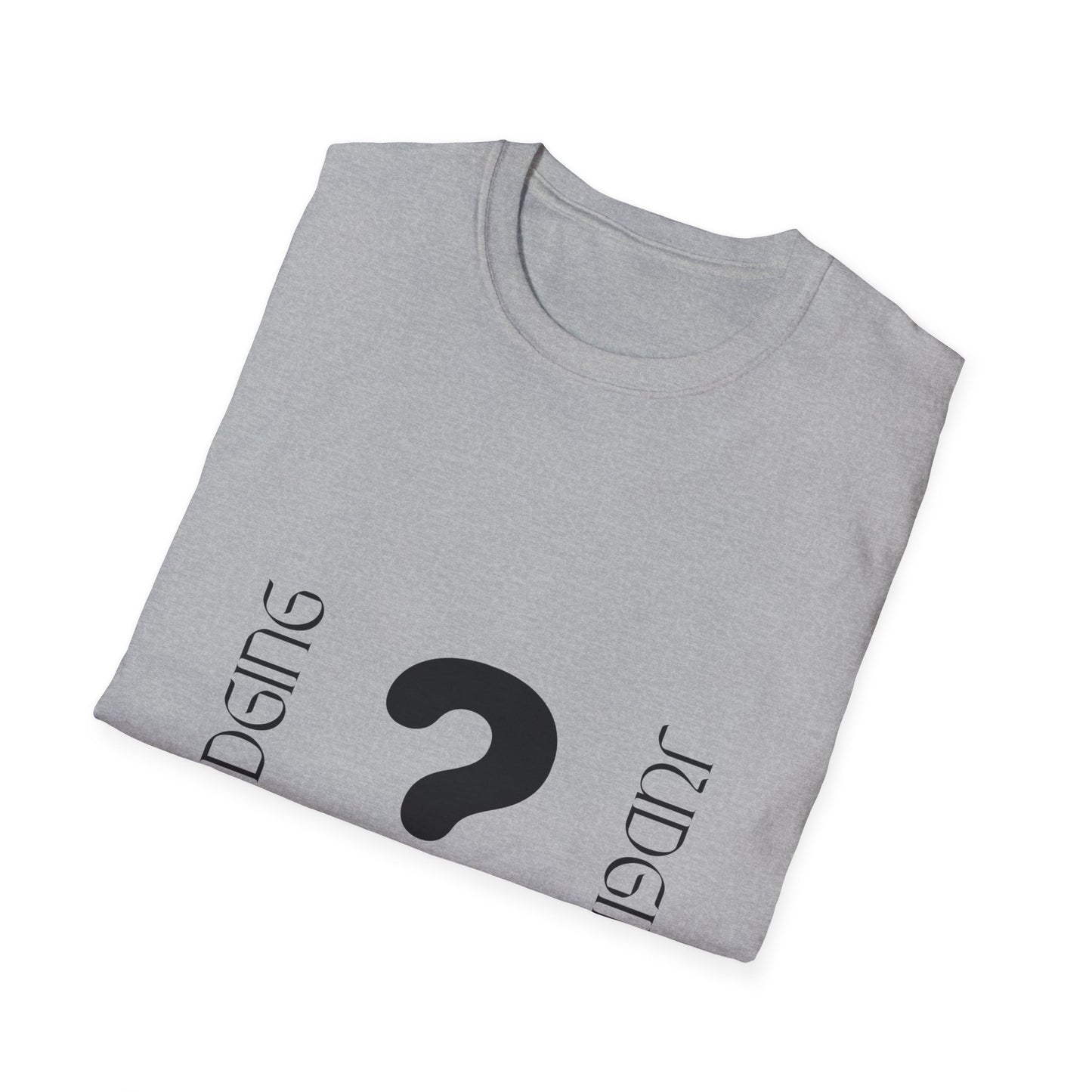 JUDGING Whimsical Unisex T-Shirt with Playful Door Design - Fun Gift for Friends, Casual Wear, Birthday Surprise, Everyday Humor, Quirky Style