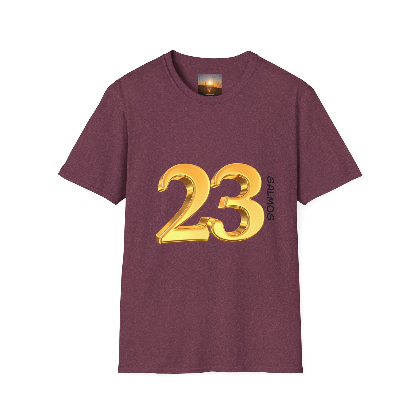 SALMOS 23 Inspirational Unisex T-Shirt with Psalm 23 Design, Motivational Gift for Friends, Faith-Based Apparel, Religious Shirt, Casual Wear