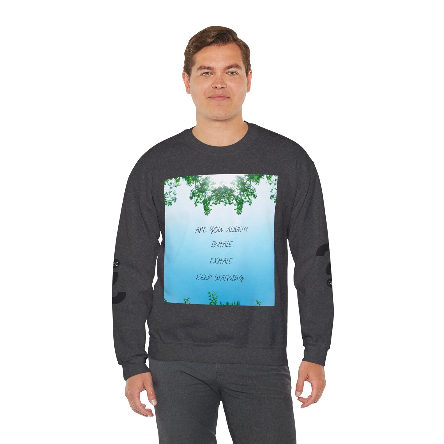 ARE YOU ALIVE Crewneck Sweatshirt, Motivational Gift, Cozy Relaxed Wear, Nature Vibes, Unisex Sweatshirt, Self-Care