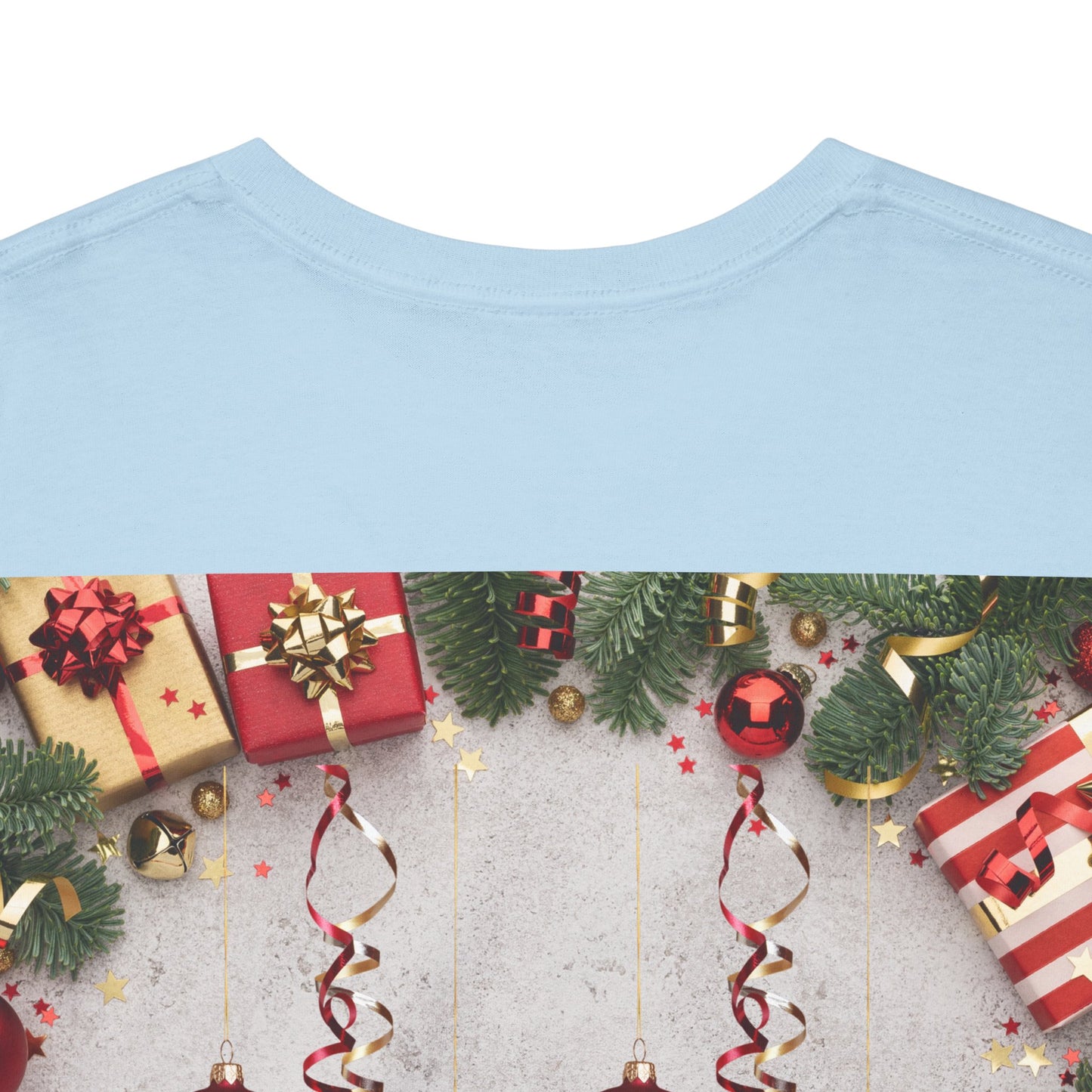 Christmas-Themed Unisex Heavy Cotton Tee, Holiday Gift, Festive Apparel, Family Gatherings, New Year Celebrations, Cute Christmas Shirt