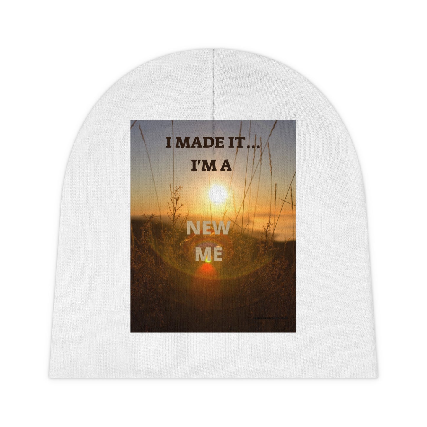 I MADE IT I'M A NEW ME Baby Beanie (AOP)
