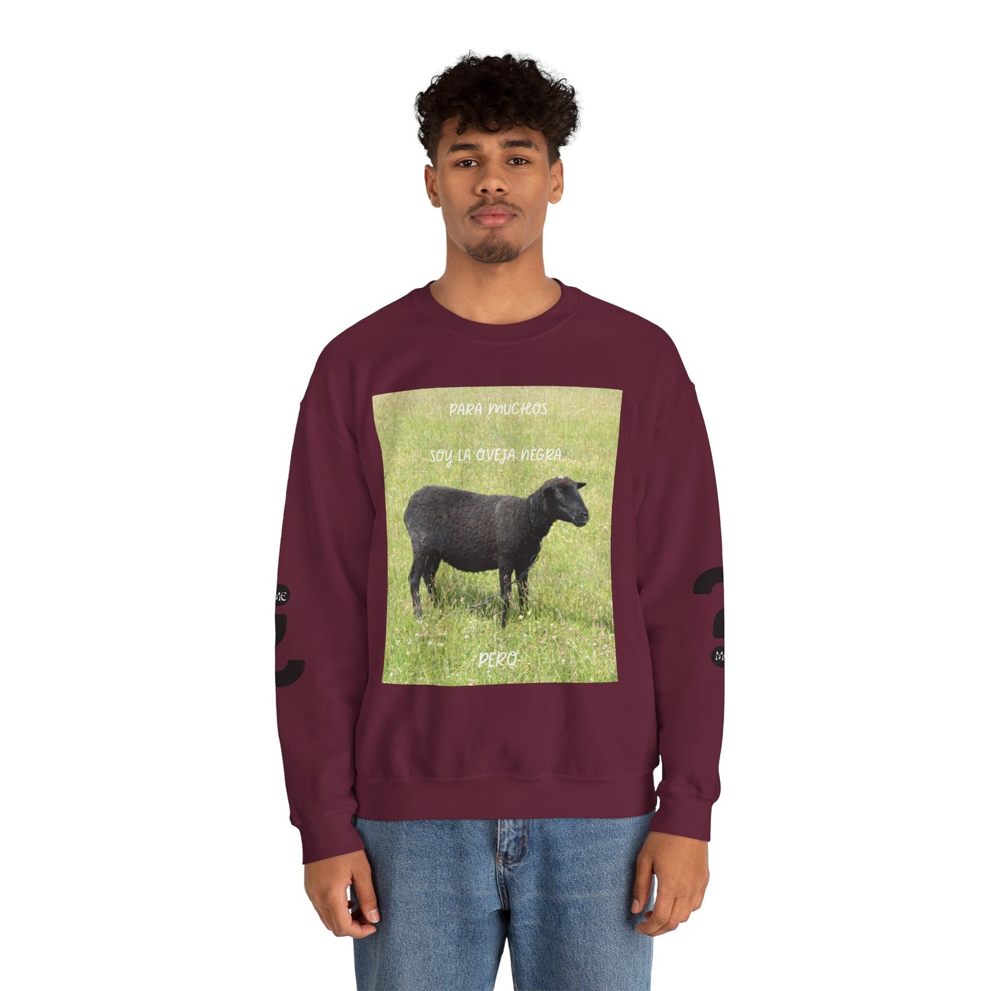 OVEJA NEGRA Crewneck Sweatshirt, Perfect Gift for Animal Lovers, Farmhouse Style, Pastoral Vibe, Ideal for Holidays