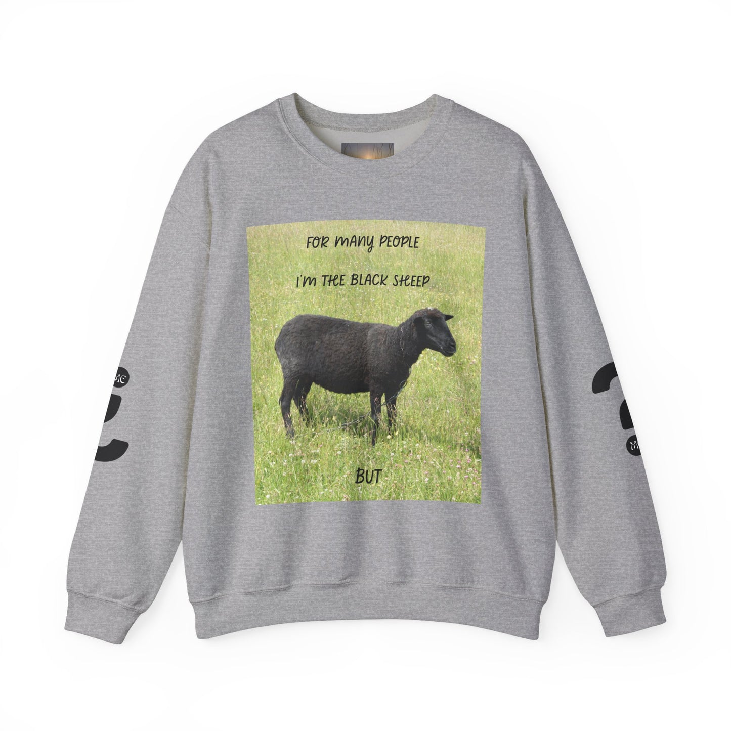 Black Sheep Crewneck Sweatshirt, Funny Gift for Introverts, Cozy Unisex Sweatshirt, Perfect for Casual Wear, Unique Gift Idea