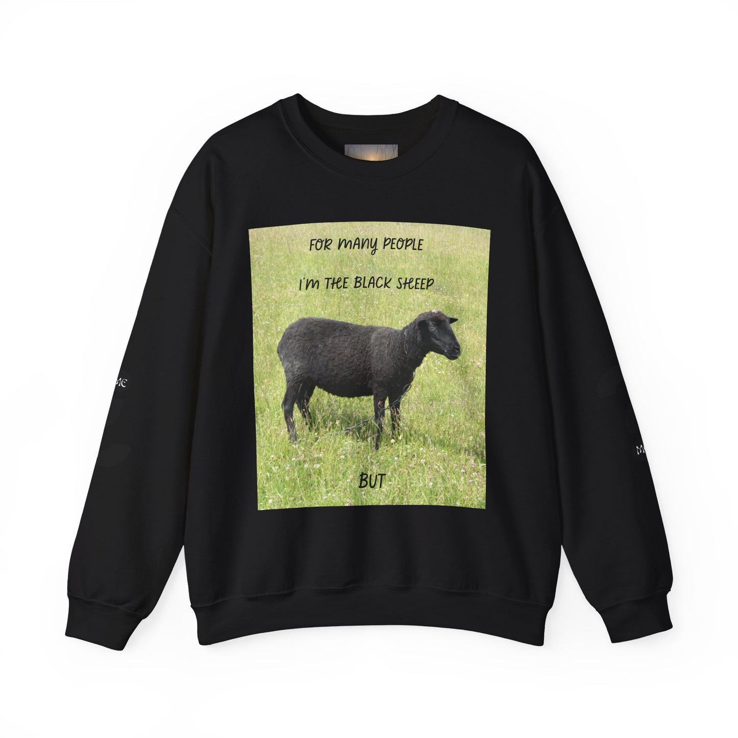 Black Sheep Crewneck Sweatshirt, Funny Gift for Introverts, Cozy Unisex Sweatshirt, Perfect for Casual Wear, Unique Gift Idea