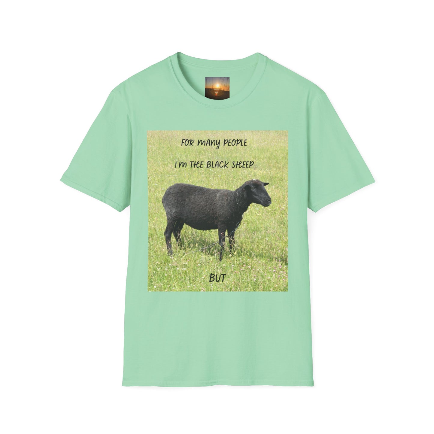 BLACK SHEEP Playful Sheep Graphic T-Shirt, Fun Tee for Animal Lovers, Gift for Sheeple, Humorous Farm Shirt, Cute Casual Top
