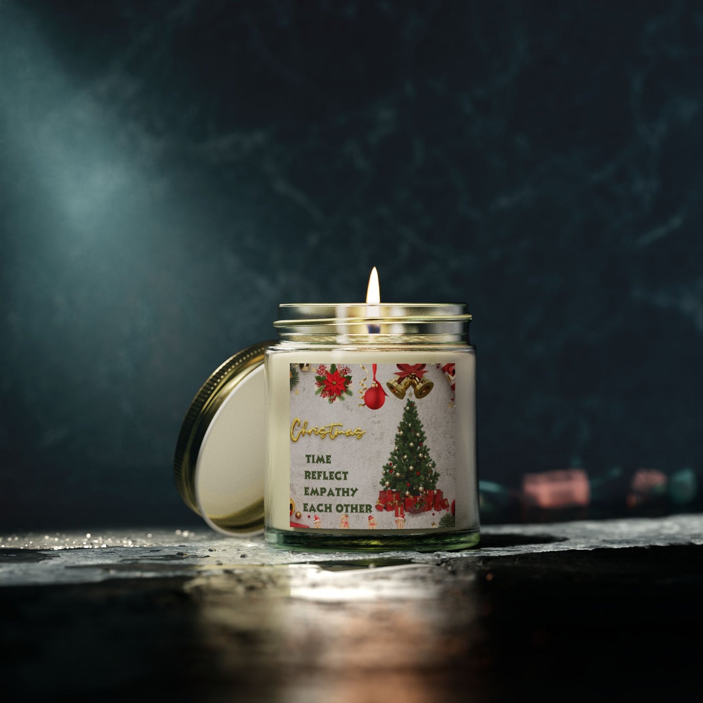 Christmas Scented Candle - Time, Reflect, Empathy, Each Other, Holiday Gift, Home Decor, Aromatherapy