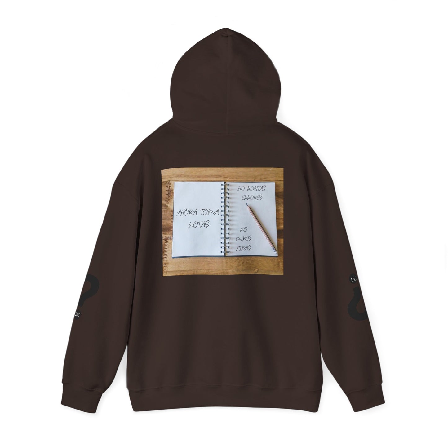 PASA LA PAGINA Inspirational Unisex Hoodie, Motivational Sweatshirt, Cozy Gift for Students, Printable Hoodie, Note-Taking Style