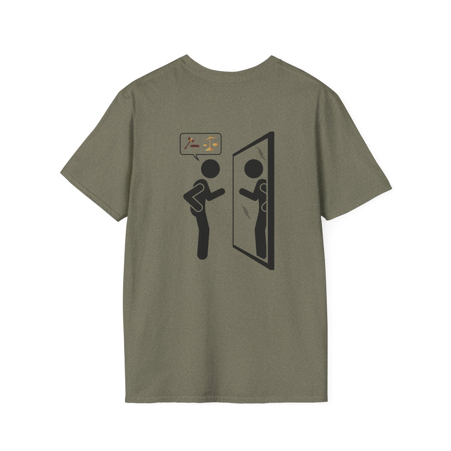 JUDGING Whimsical Unisex T-Shirt with Playful Door Design - Fun Gift for Friends, Casual Wear, Birthday Surprise, Everyday Humor, Quirky Style