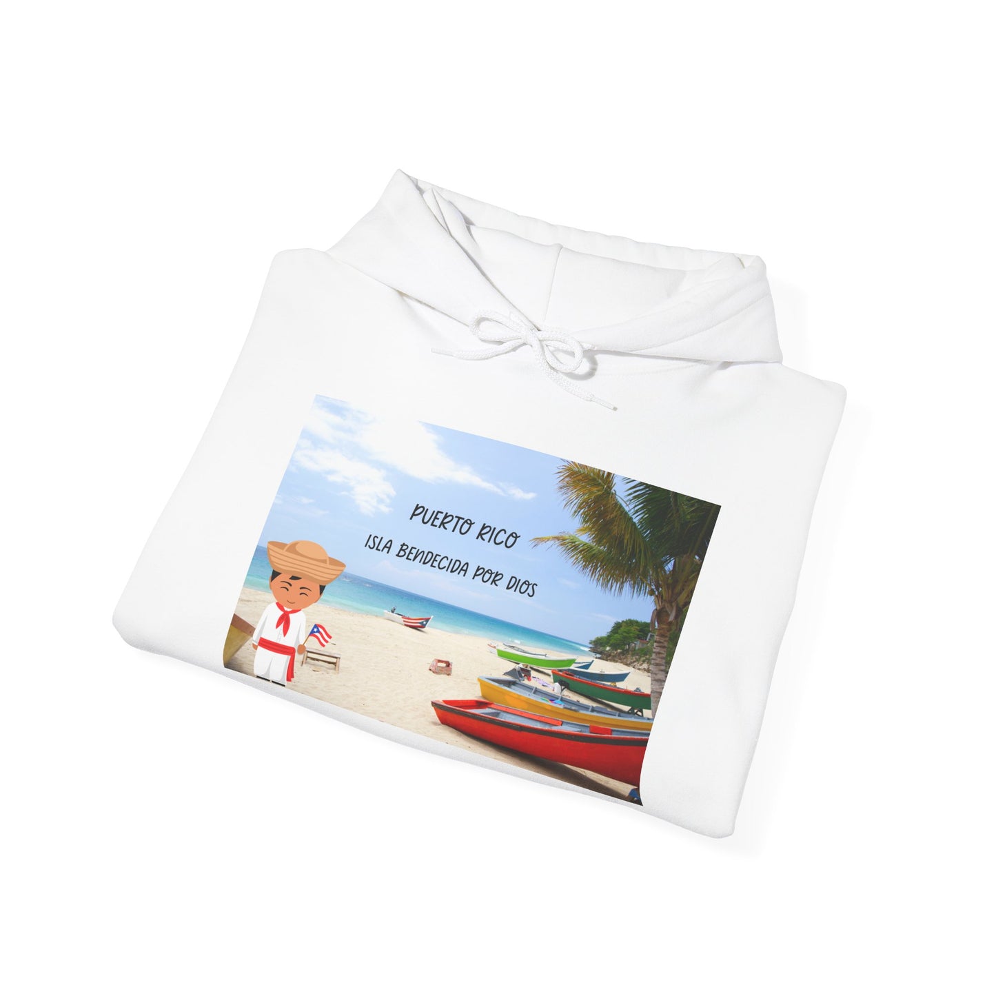 Puerto Rico Love Hooded Sweatshirt, Beach Vibes Sweatshirt, Unisex Vacation Hoodie, Island Life Apparel, Tropical Gift for Travelers