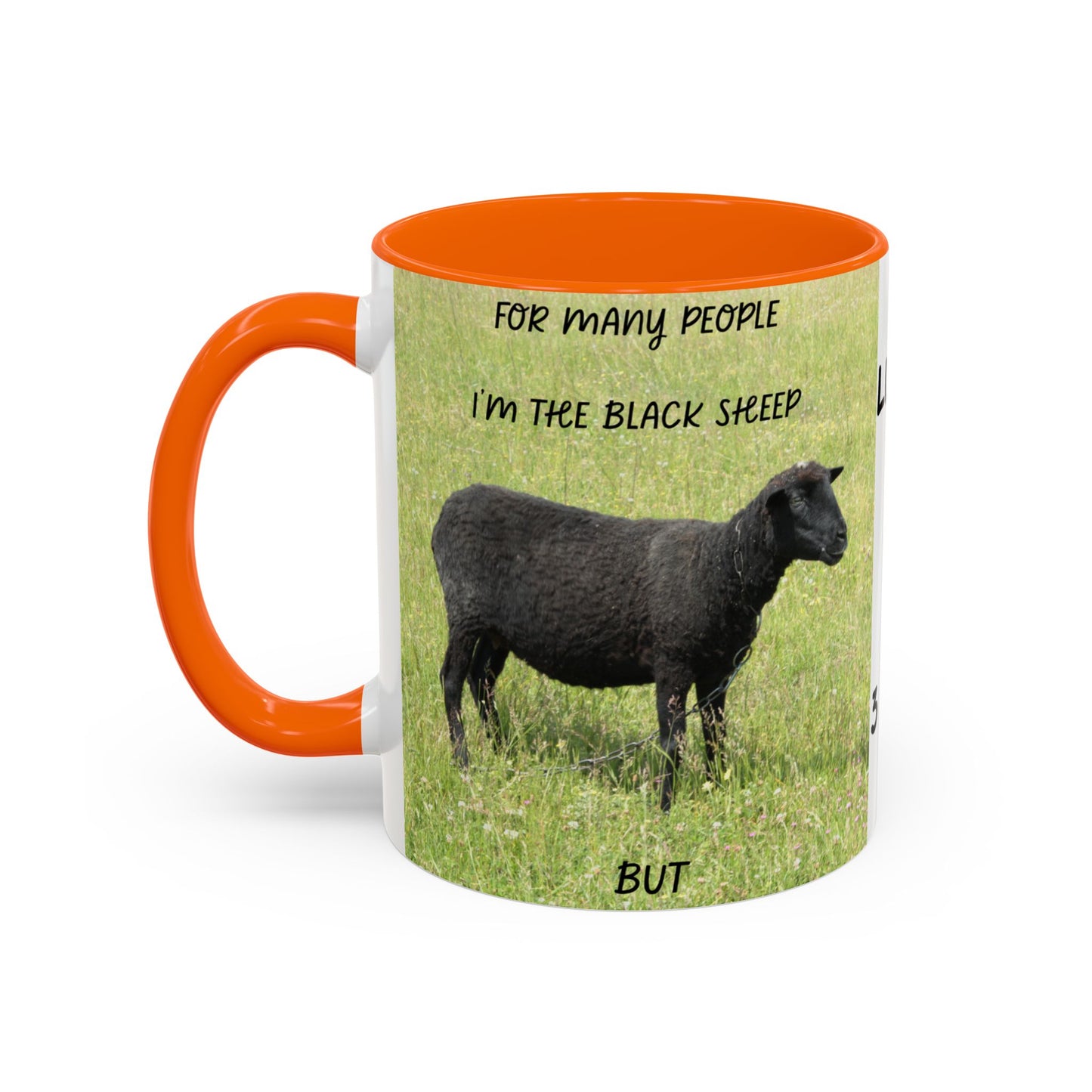 BLACK SHEEP Beautiful Sheep Coffee Mug, Inspirational Luke 15:3-7 Mug, Nature Lover Gift, Faith-Based Beverage Cup, Unique Farmhouse Decor