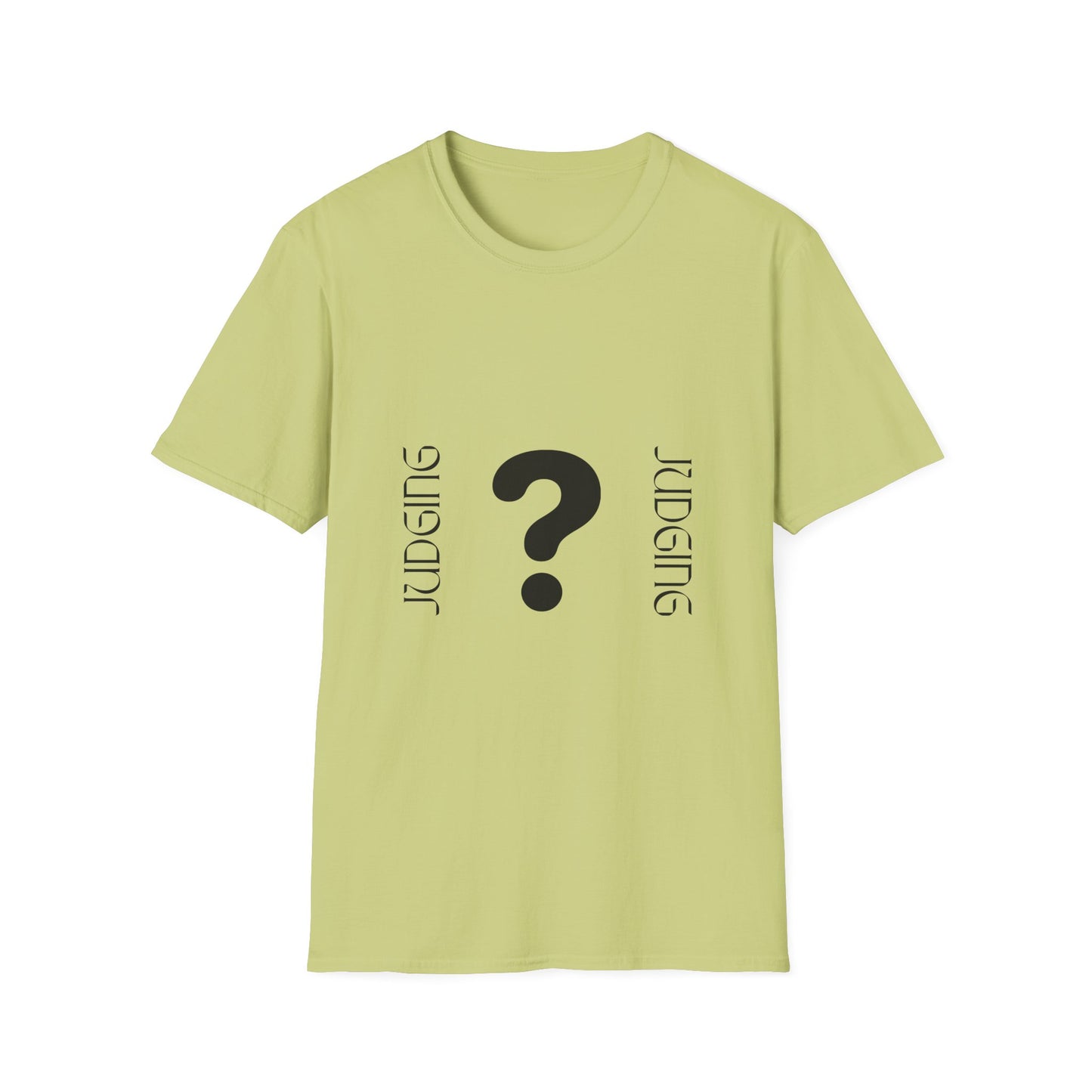 JUDGING Whimsical Unisex T-Shirt with Playful Door Design - Fun Gift for Friends, Casual Wear, Birthday Surprise, Everyday Humor, Quirky Style