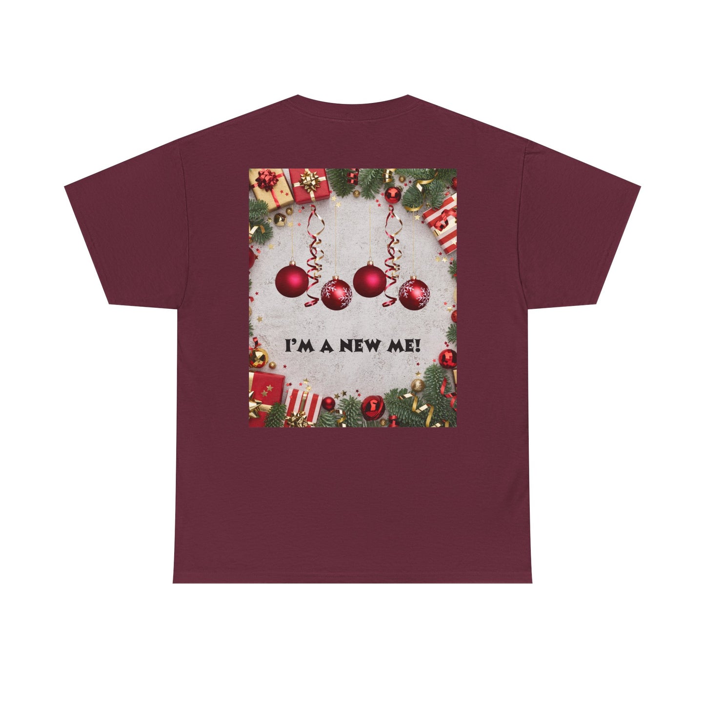 Christmas-Themed Unisex Heavy Cotton Tee, Holiday Gift, Festive Apparel, Family Gatherings, New Year Celebrations, Cute Christmas Shirt