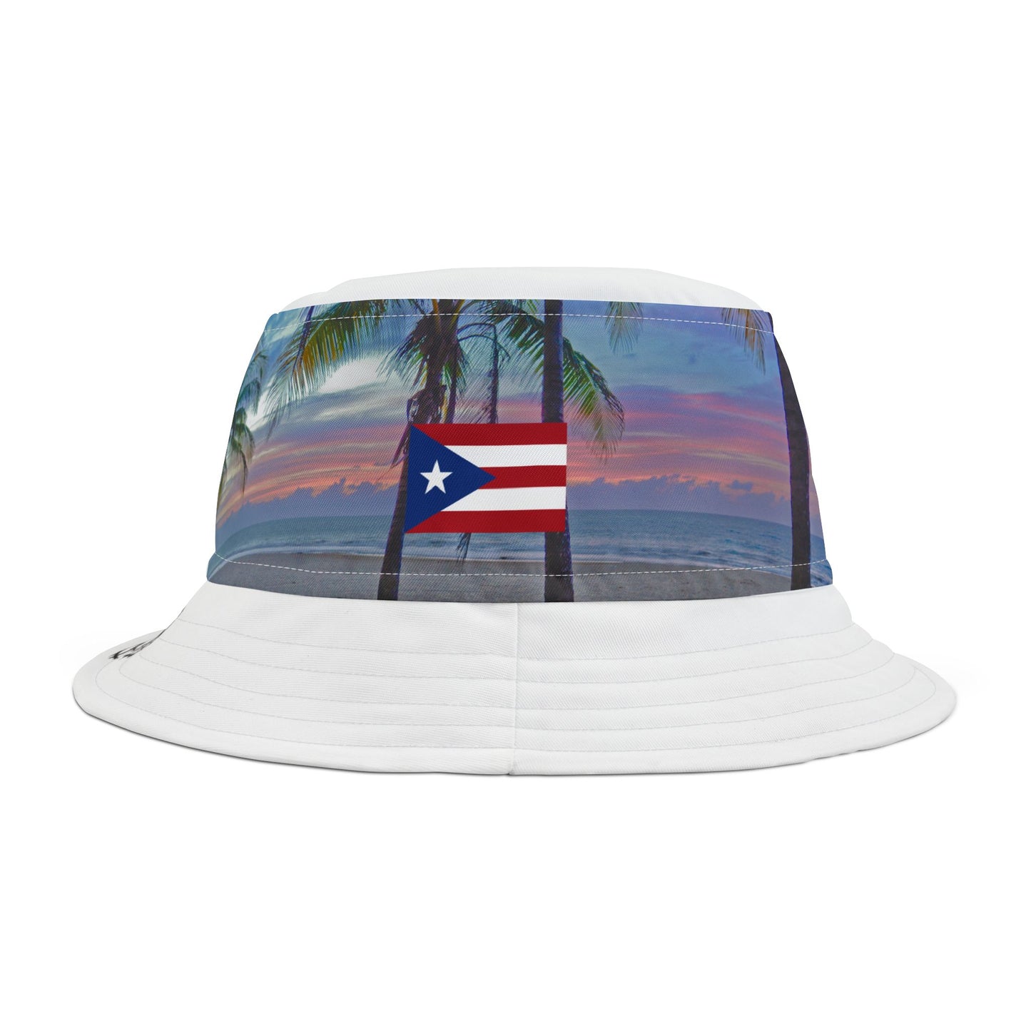 Puerto Rico Sunset Bucket Hat, Tropical Summer Hat, Beachwear Accessory, Gift for Travelers, Vacation Style, Unisex Headwear