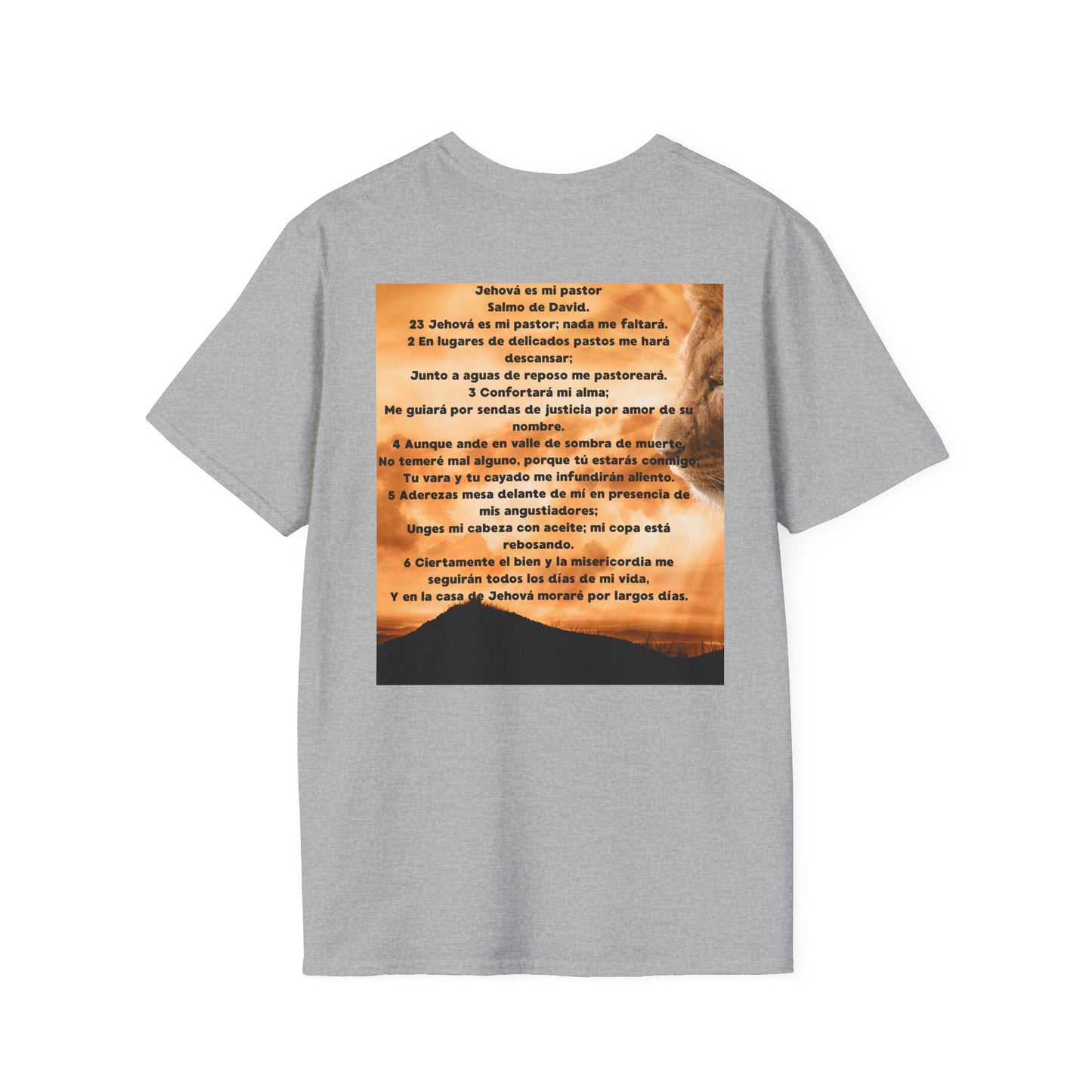 SALMOS 23 Inspirational Unisex T-Shirt with Psalm 23 Design, Motivational Gift for Friends, Faith-Based Apparel, Religious Shirt, Casual Wear
