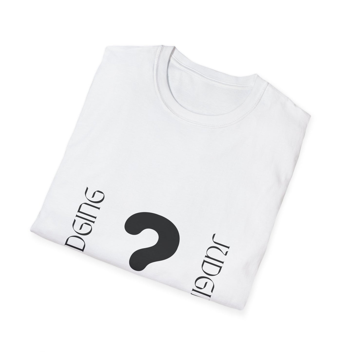 JUDGING Whimsical Unisex T-Shirt with Playful Door Design - Fun Gift for Friends, Casual Wear, Birthday Surprise, Everyday Humor, Quirky Style