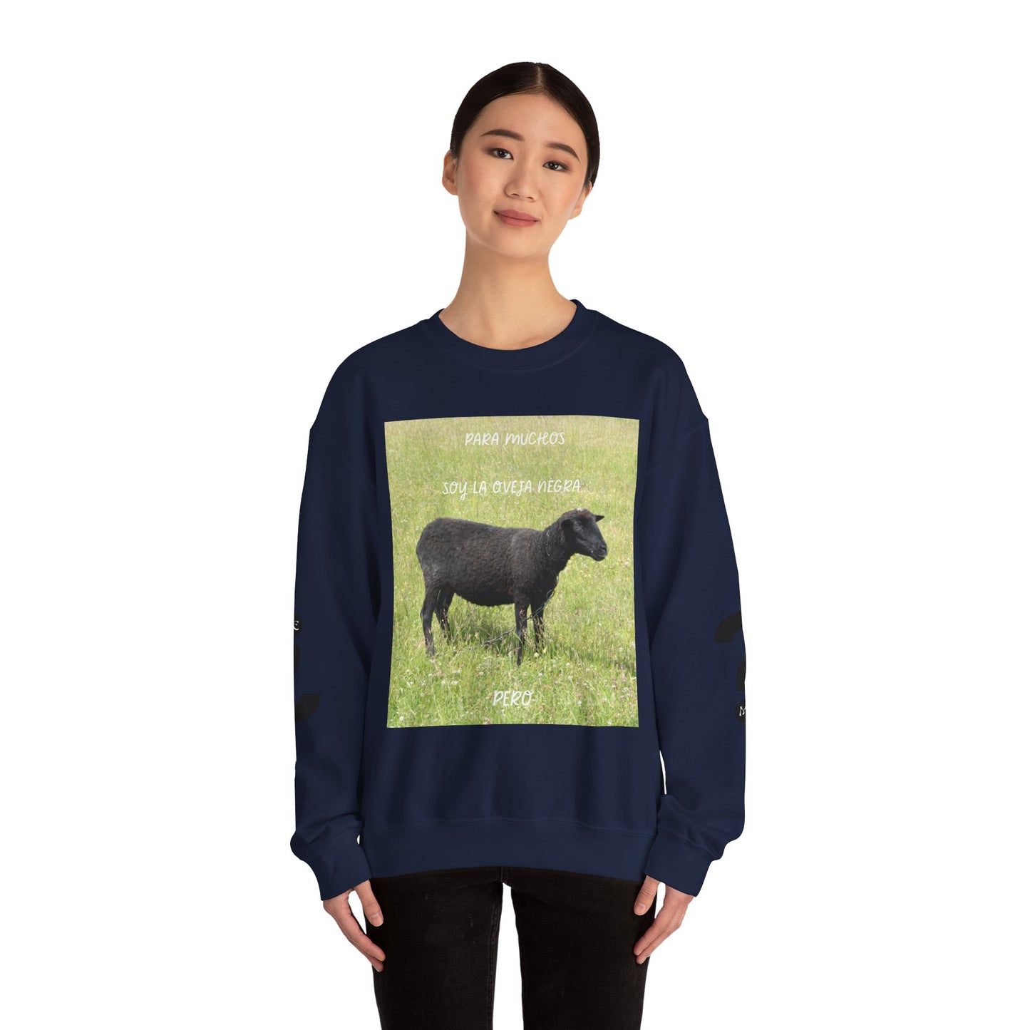 OVEJA NEGRA Crewneck Sweatshirt, Perfect Gift for Animal Lovers, Farmhouse Style, Pastoral Vibe, Ideal for Holidays