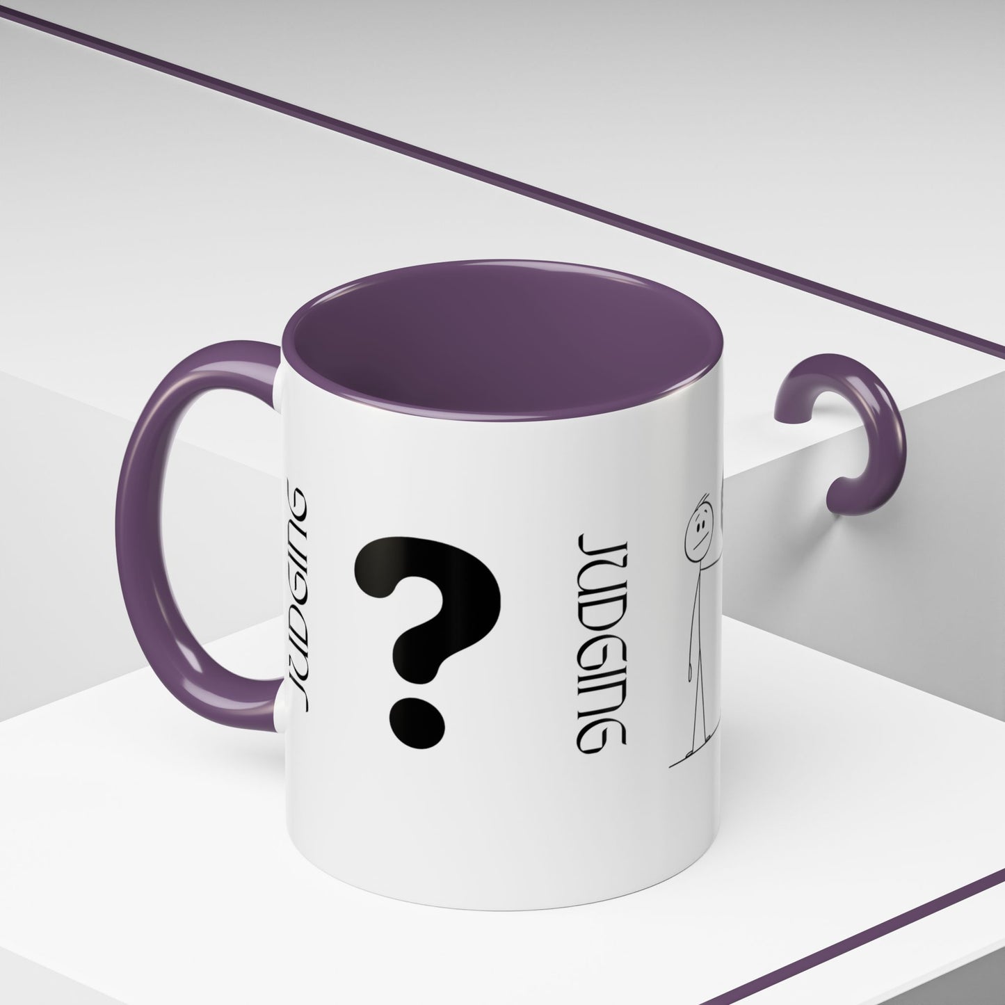 Judging Coffee Mug - 11 & 15oz Ceramic Drinkware for Funny Gift, Home Decor, Office Use, Tea Lovers, Unique Present