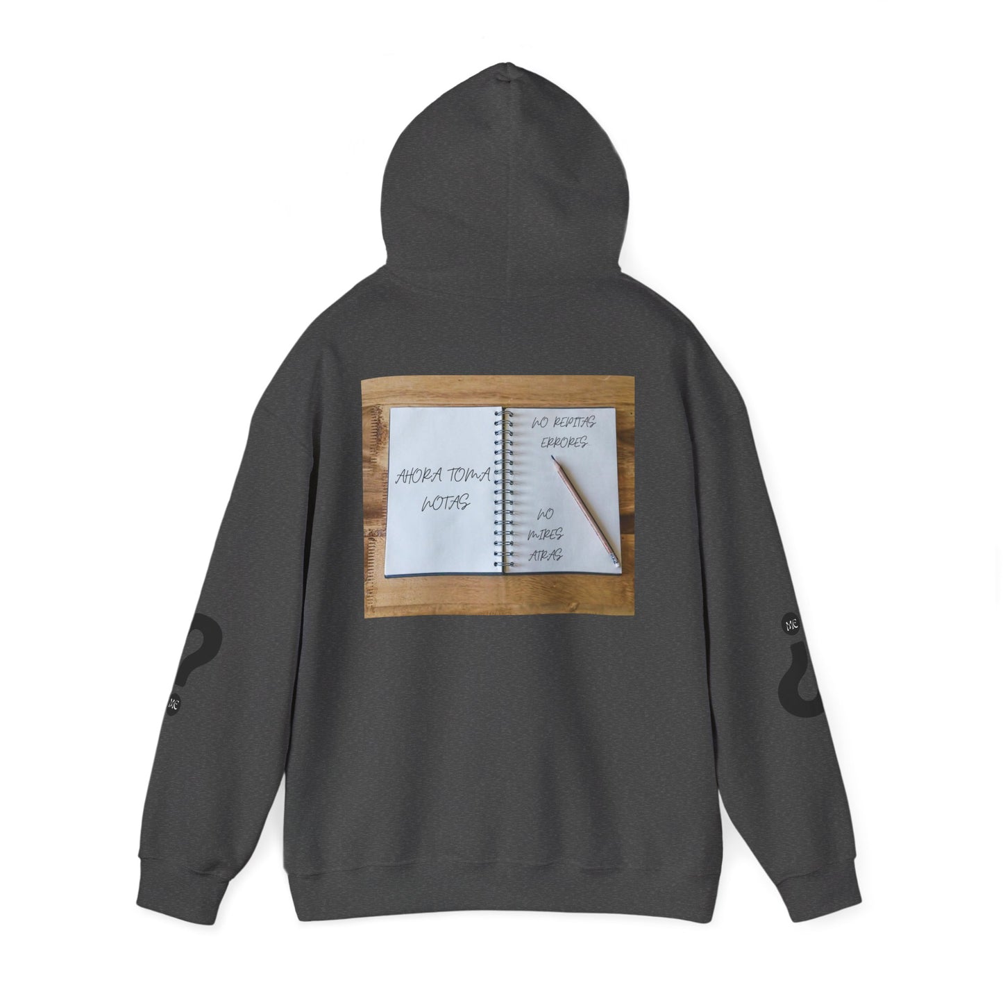 PASA LA PAGINA Inspirational Unisex Hoodie, Motivational Sweatshirt, Cozy Gift for Students, Printable Hoodie, Note-Taking Style