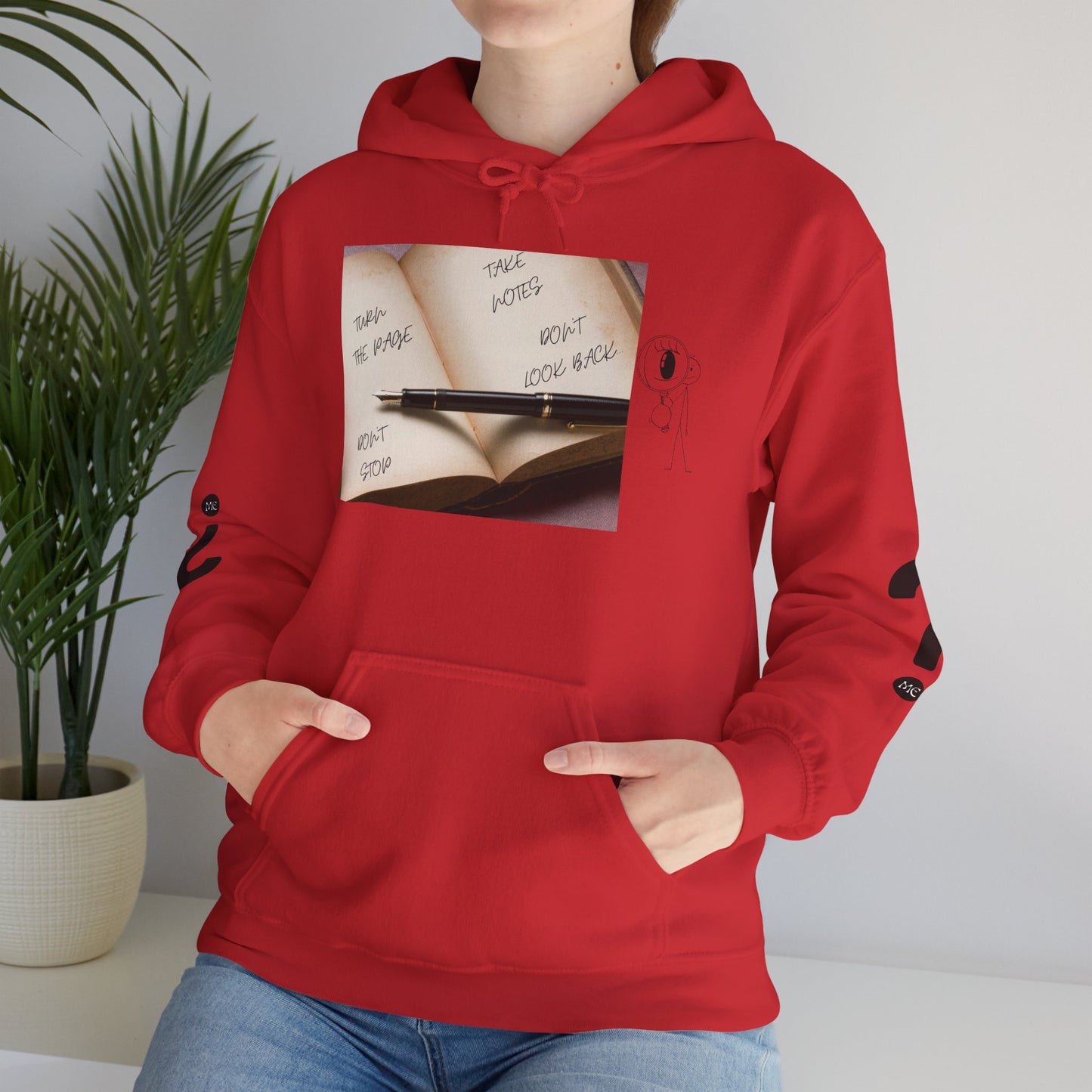 TURN THE PAGE Inspirational Quote Hoodie, Cozy Sweatshirt for Writers, Motivational Gift, Book Lover Apparel, Perfect for Holidays