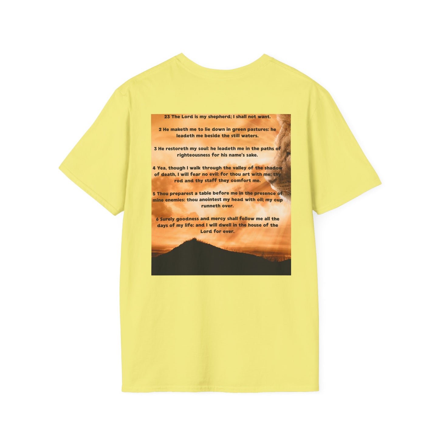 PSALM 23 Comfortable Faith-Inspired T-Shirt with Psalm 23 Design, Spiritual Tee, Christian Apparel, Inspirational Gifts, Everyday Wear