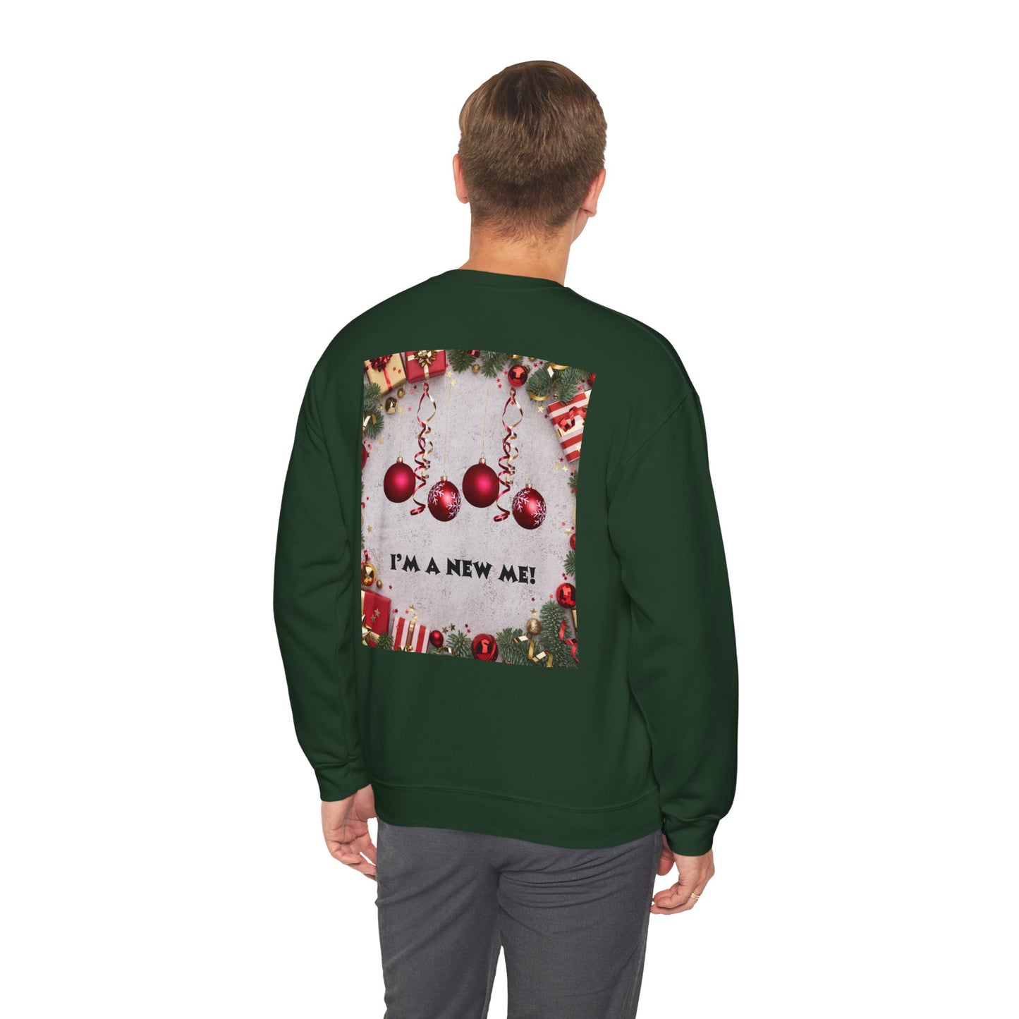 Cozy Christmas Sweatshirt - Reflect Empathy & Be A New You, Holiday Gift, Winter Fashion, Christmas Celebration, Unisex Crewneck