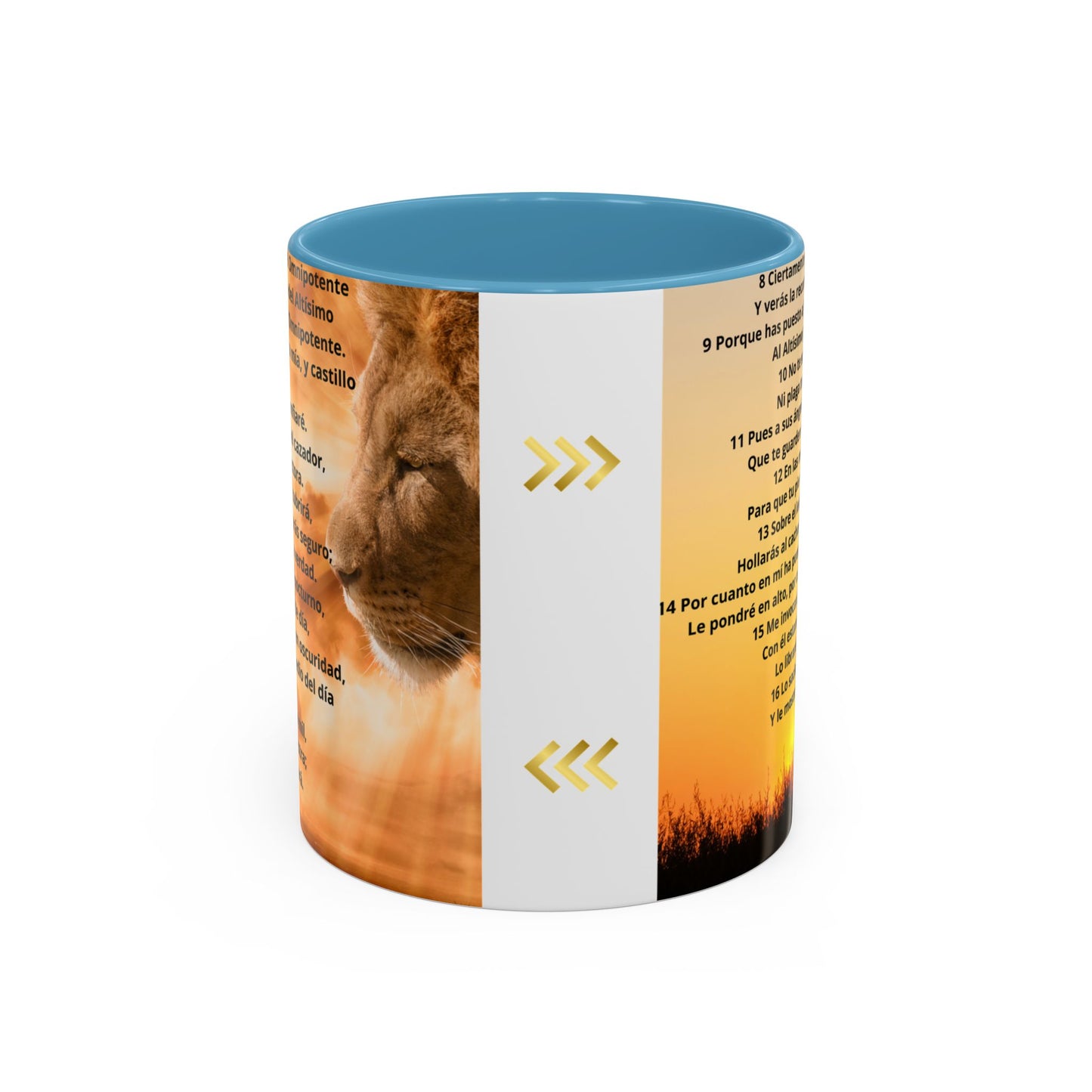 SALMO 91 Inspirational Coffee Mug, Motivational Mug, Gift for Coffee Lovers, Cozy Morning Vibes, Religious Gift