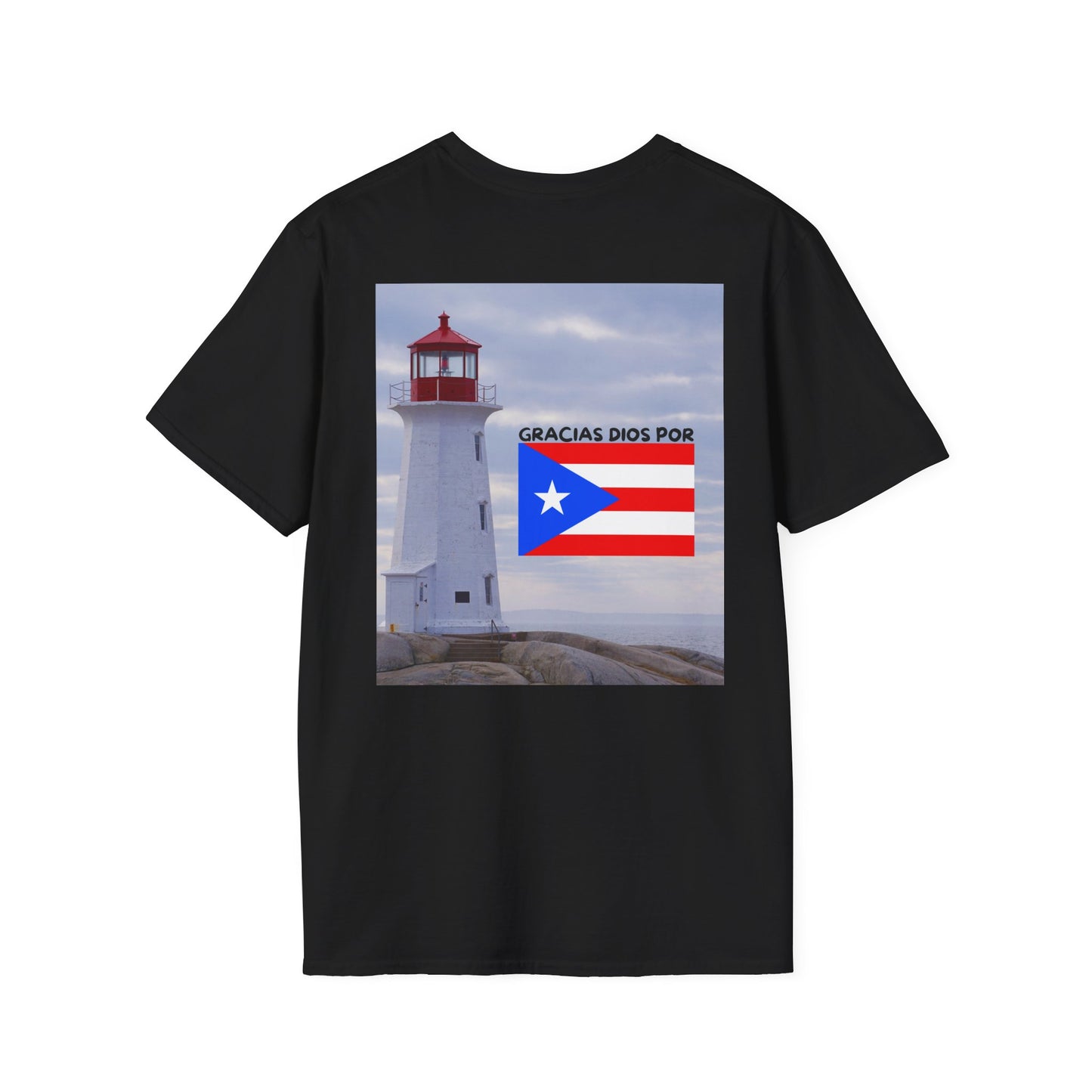 Puerto Rico Pride T-Shirt, Beach Vacation Tee, Unisex Graphic Shirt, Lighthouse Design, Caribbean Summer Wear