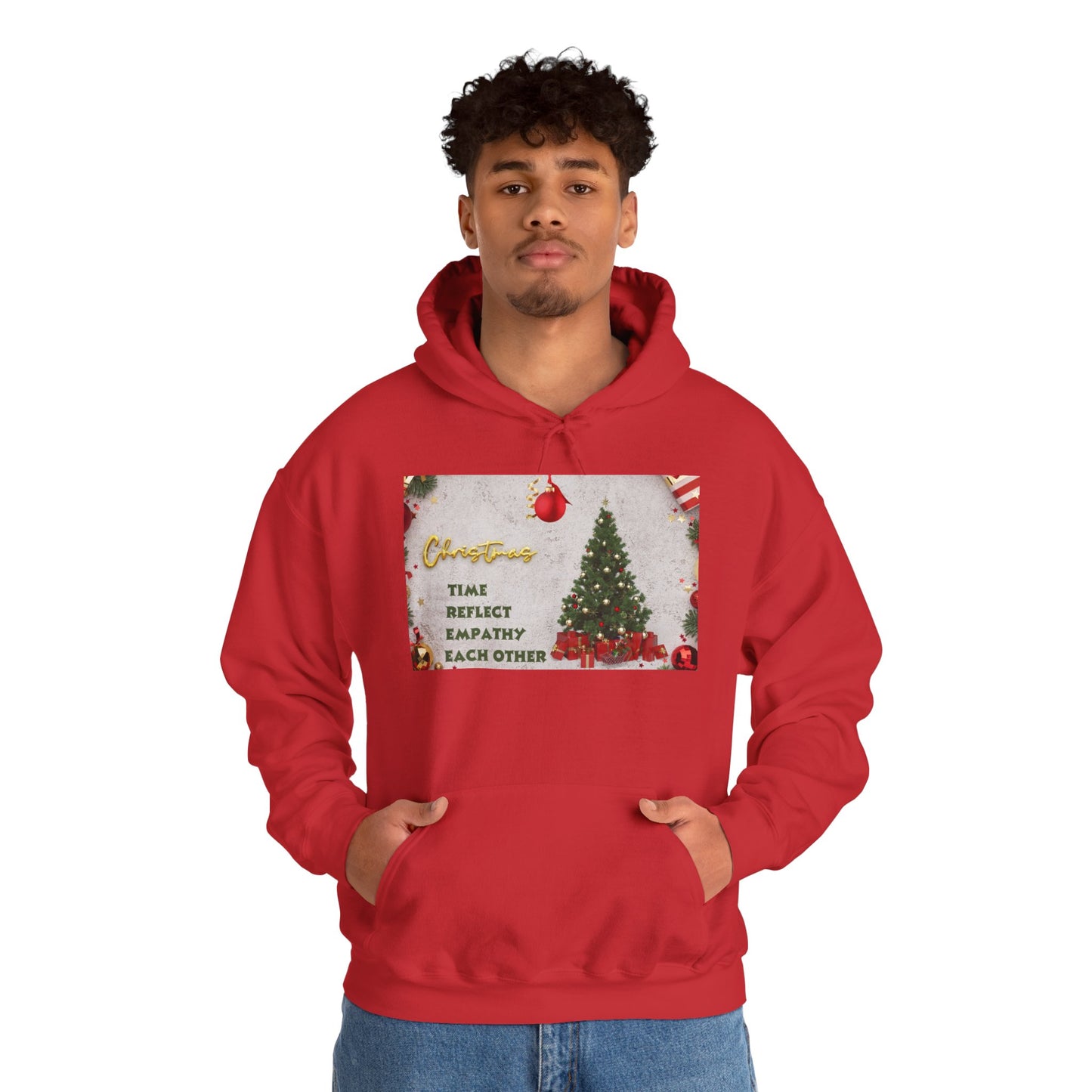 Christmas Vibe Hoodie, Festive Sweatshirt for Holiday Celebrations, Cozy Gift for Friends and Family, Unisex Winter Wear, Reflect Empathy
