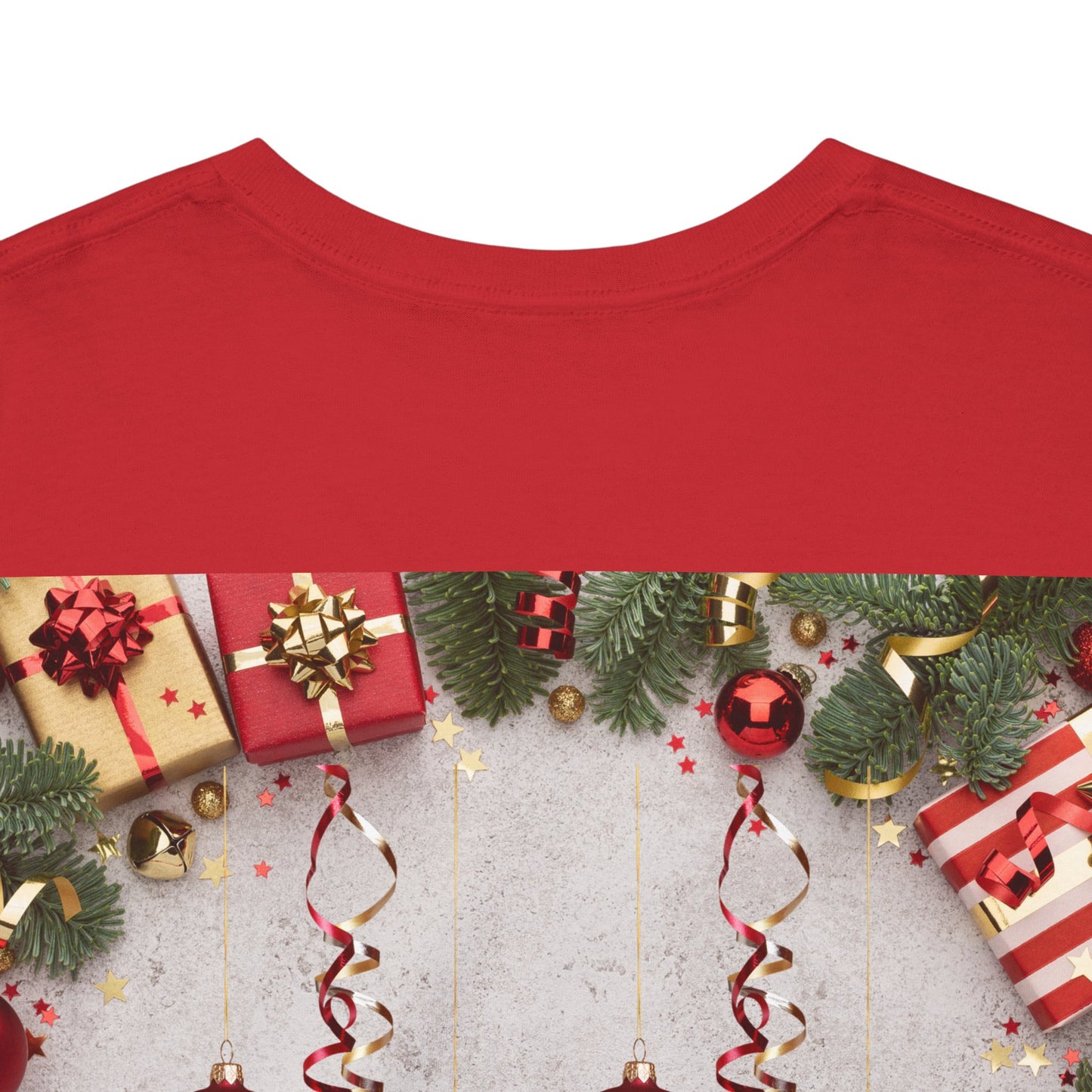 Christmas-Themed Unisex Heavy Cotton Tee, Holiday Gift, Festive Apparel, Family Gatherings, New Year Celebrations, Cute Christmas Shirt
