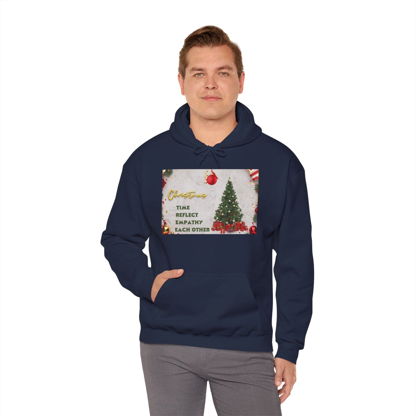 Christmas Vibe Hoodie, Festive Sweatshirt for Holiday Celebrations, Cozy Gift for Friends and Family, Unisex Winter Wear, Reflect Empathy