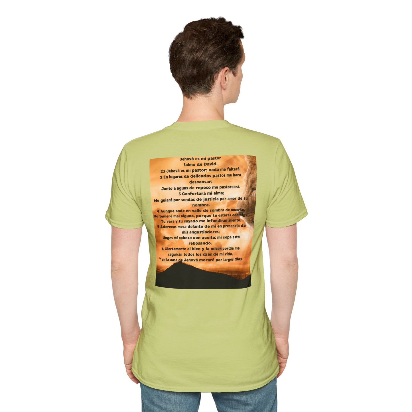 SALMOS 23 Inspirational Unisex T-Shirt with Psalm 23 Design, Motivational Gift for Friends, Faith-Based Apparel, Religious Shirt, Casual Wear