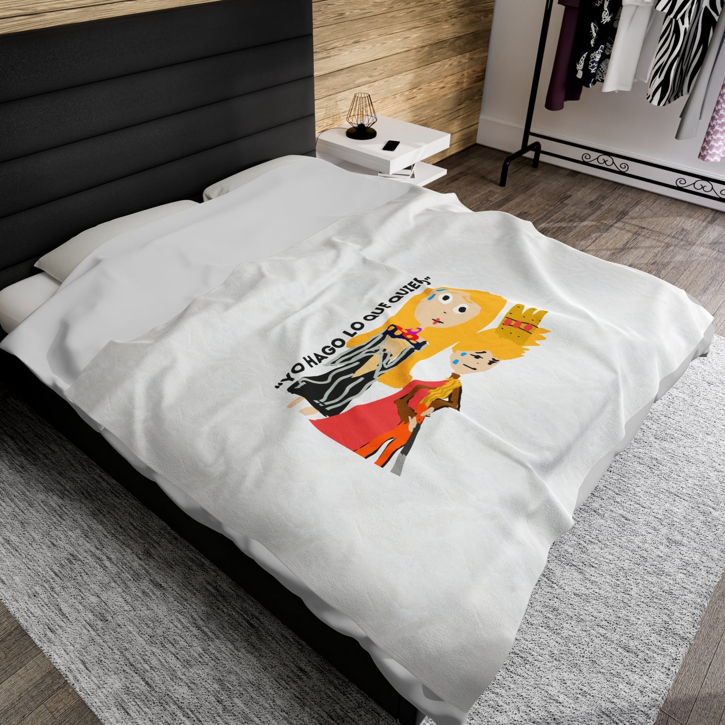 YO HAGO LO QUE QUIERO Velveteen Plush Blanket