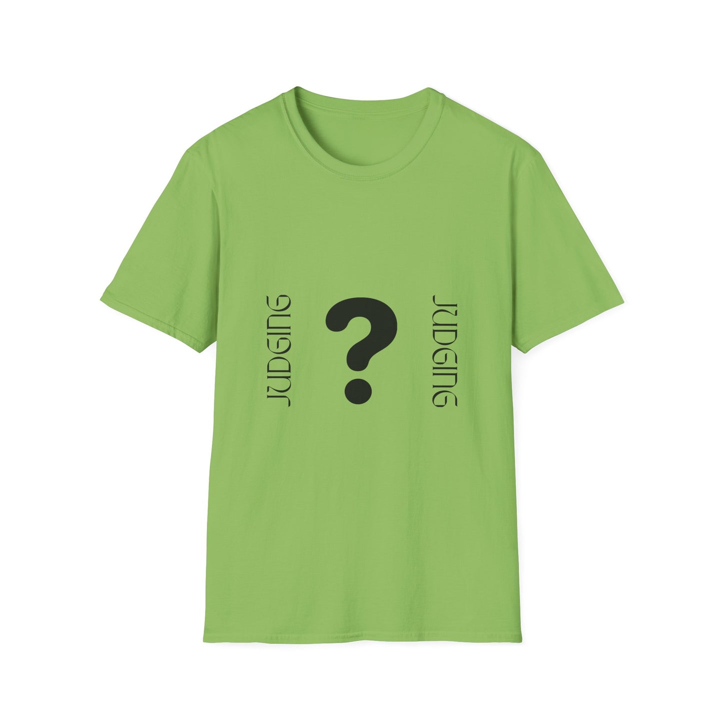 JUDGING Whimsical Unisex T-Shirt with Playful Door Design - Fun Gift for Friends, Casual Wear, Birthday Surprise, Everyday Humor, Quirky Style