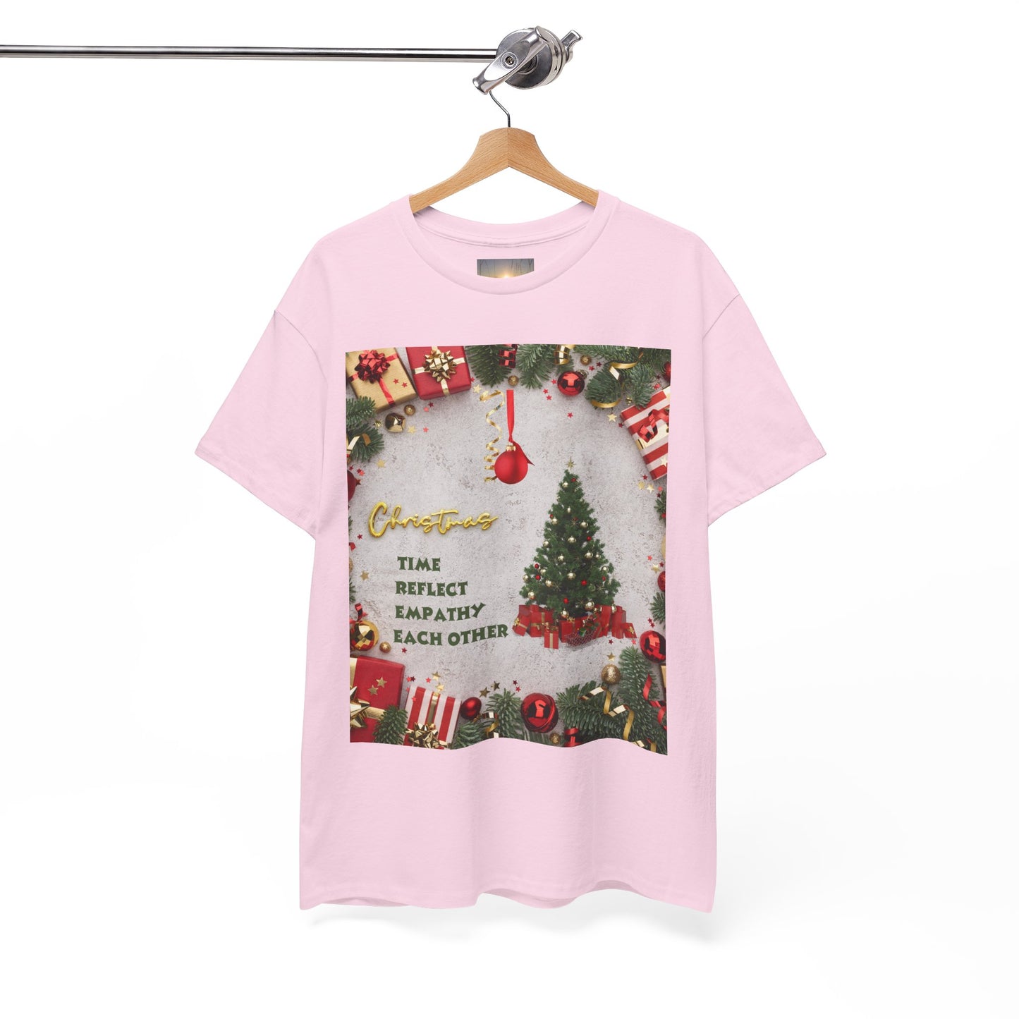 Christmas-Themed Unisex Heavy Cotton Tee, Holiday Gift, Festive Apparel, Family Gatherings, New Year Celebrations, Cute Christmas Shirt