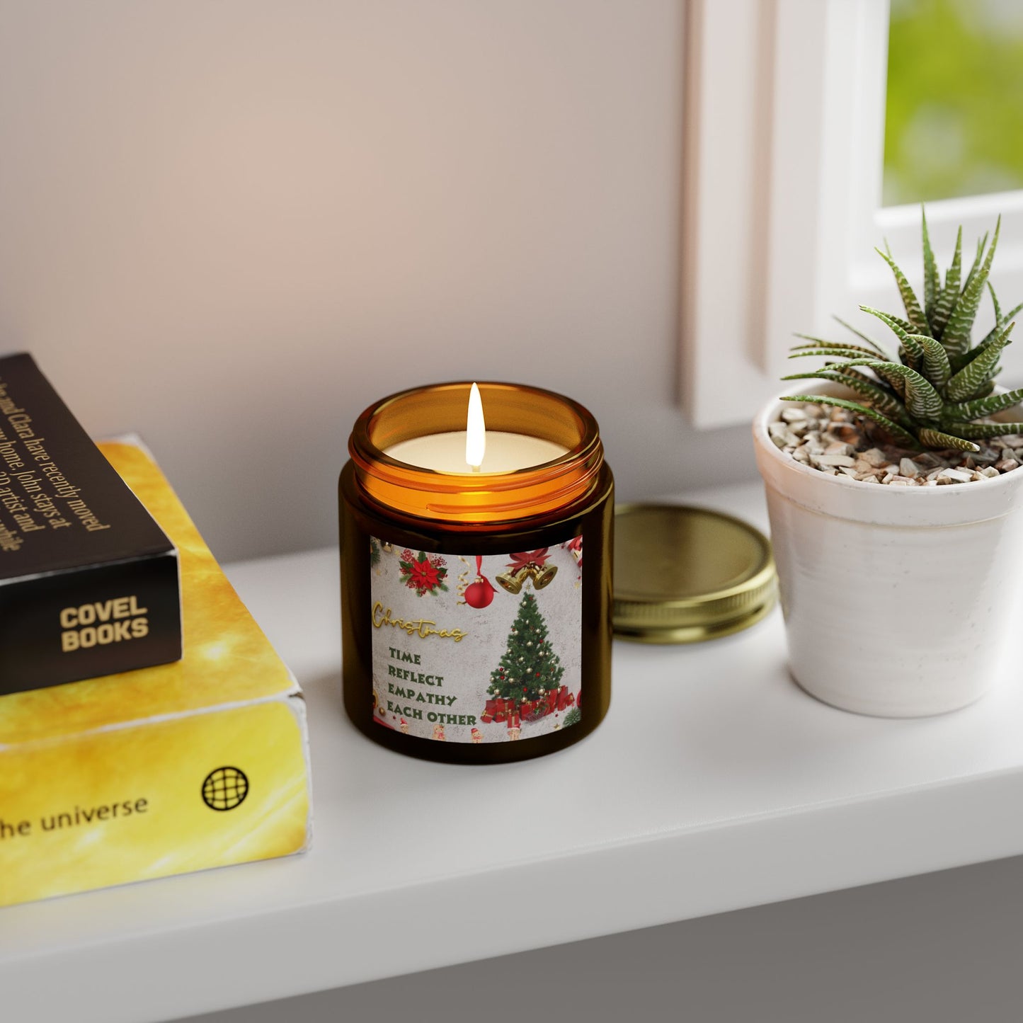 Christmas Scented Candle - Time, Reflect, Empathy, Each Other, Holiday Gift, Home Decor, Aromatherapy