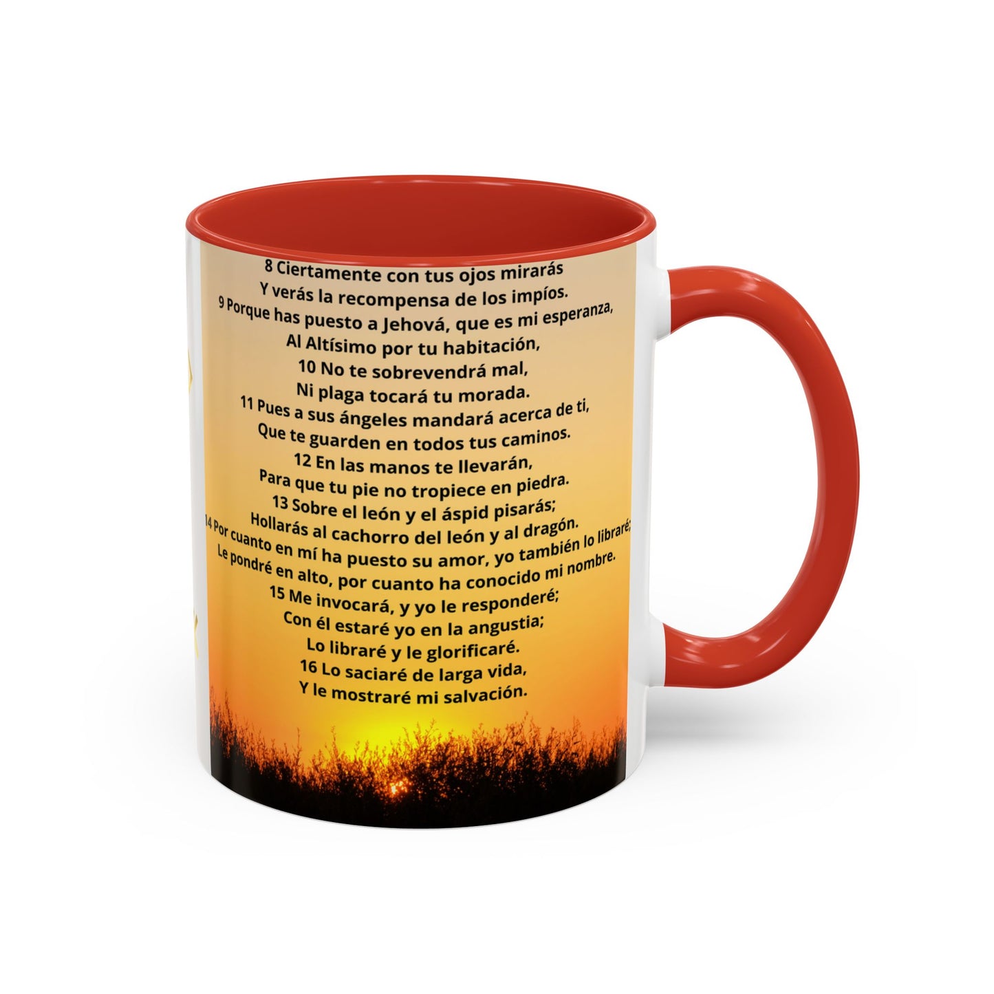 SALMO 91 Inspirational Coffee Mug, Motivational Mug, Gift for Coffee Lovers, Cozy Morning Vibes, Religious Gift