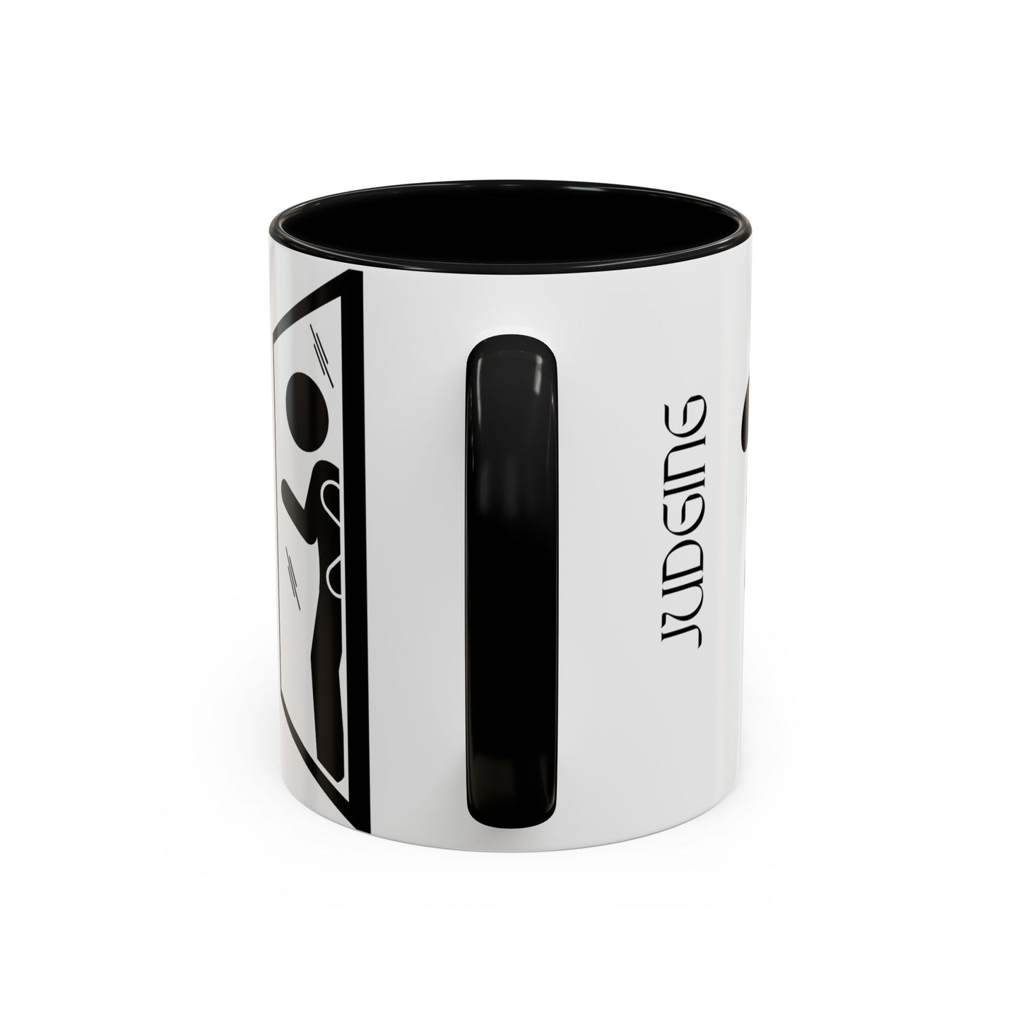 Judging Coffee Mug - 11 & 15oz Ceramic Drinkware for Funny Gift, Home Decor, Office Use, Tea Lovers, Unique Present