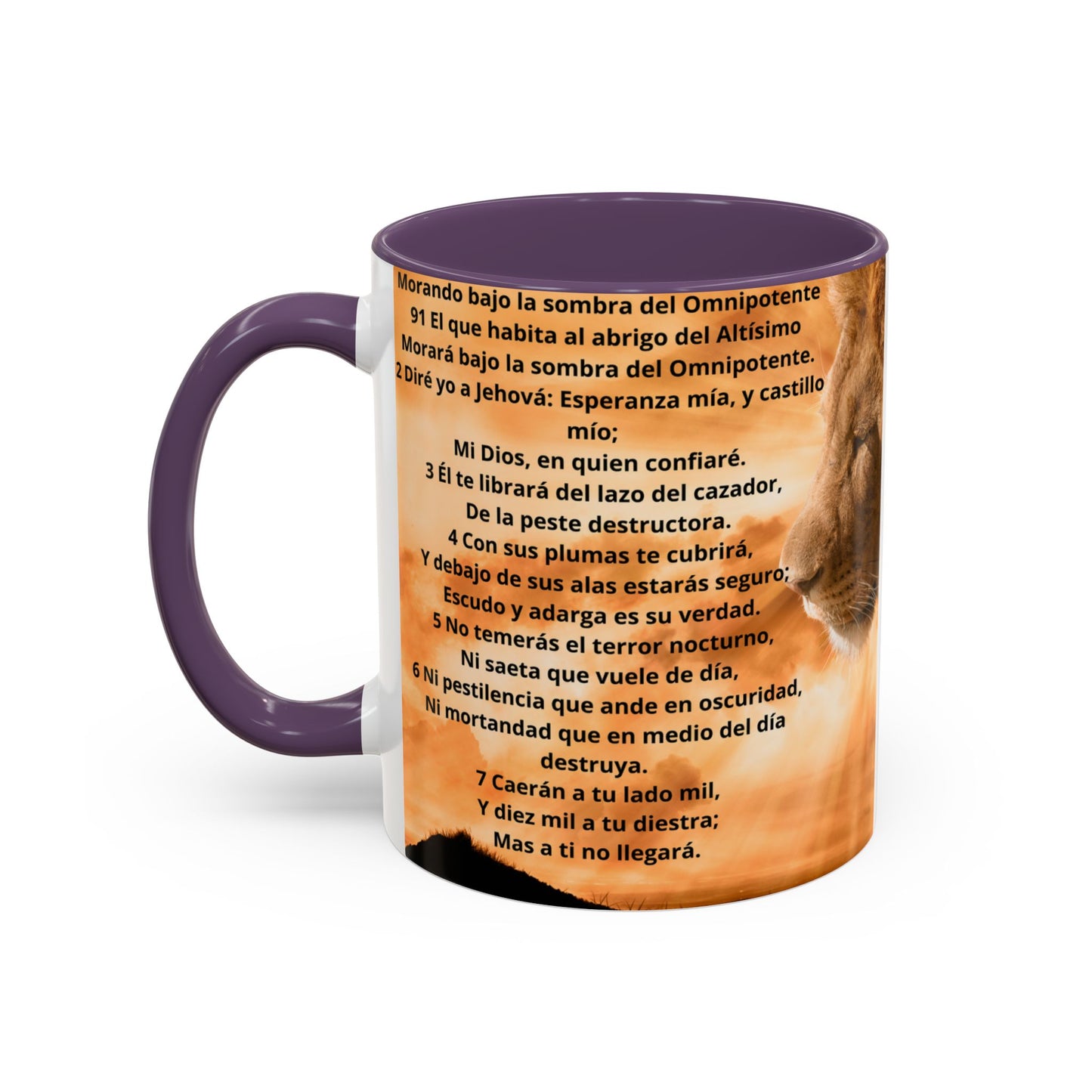 SALMO 91 Inspirational Coffee Mug, Motivational Mug, Gift for Coffee Lovers, Cozy Morning Vibes, Religious Gift